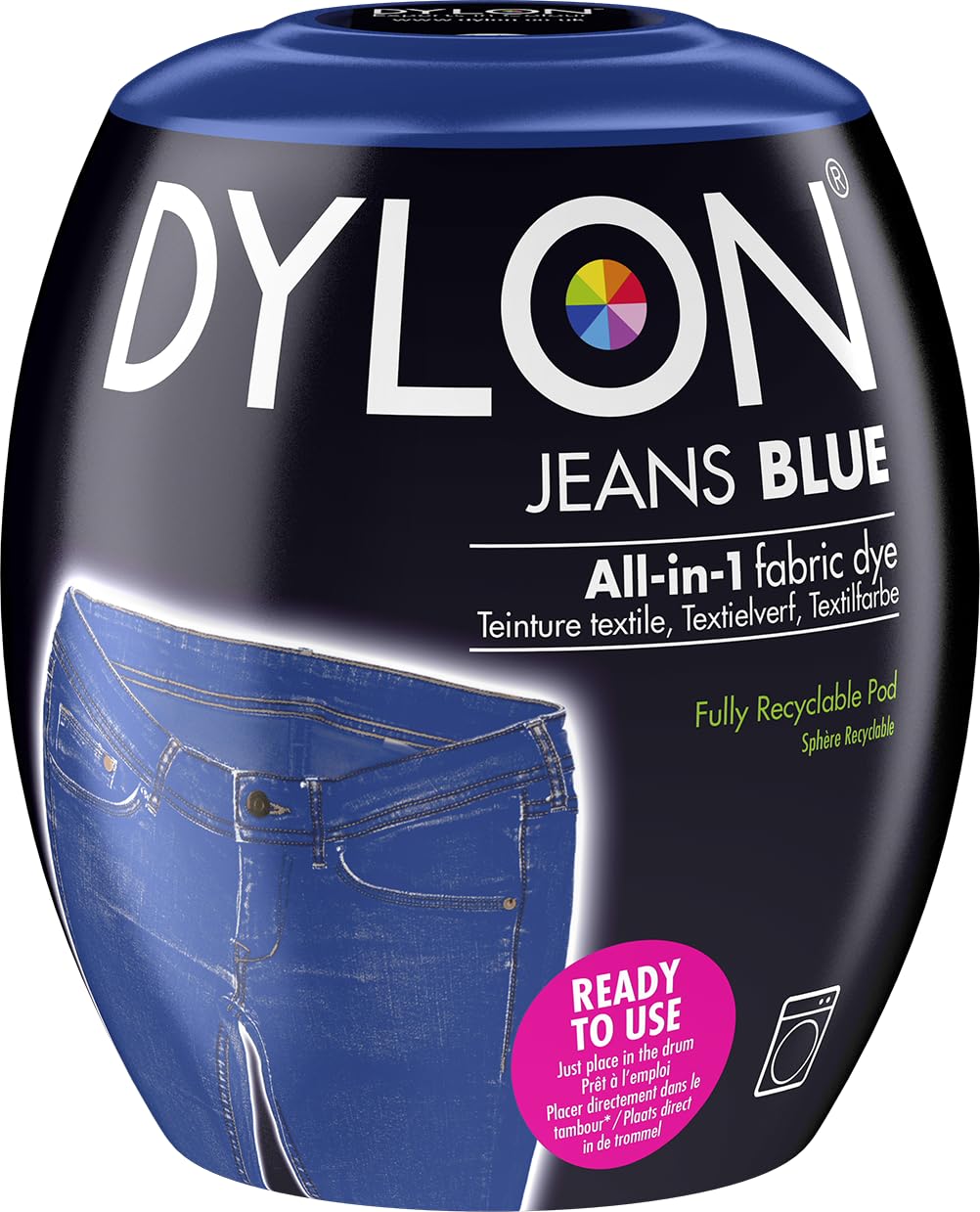 Dylon Washing Machine Fabric Dye Pod - Jeans Blue, 350g