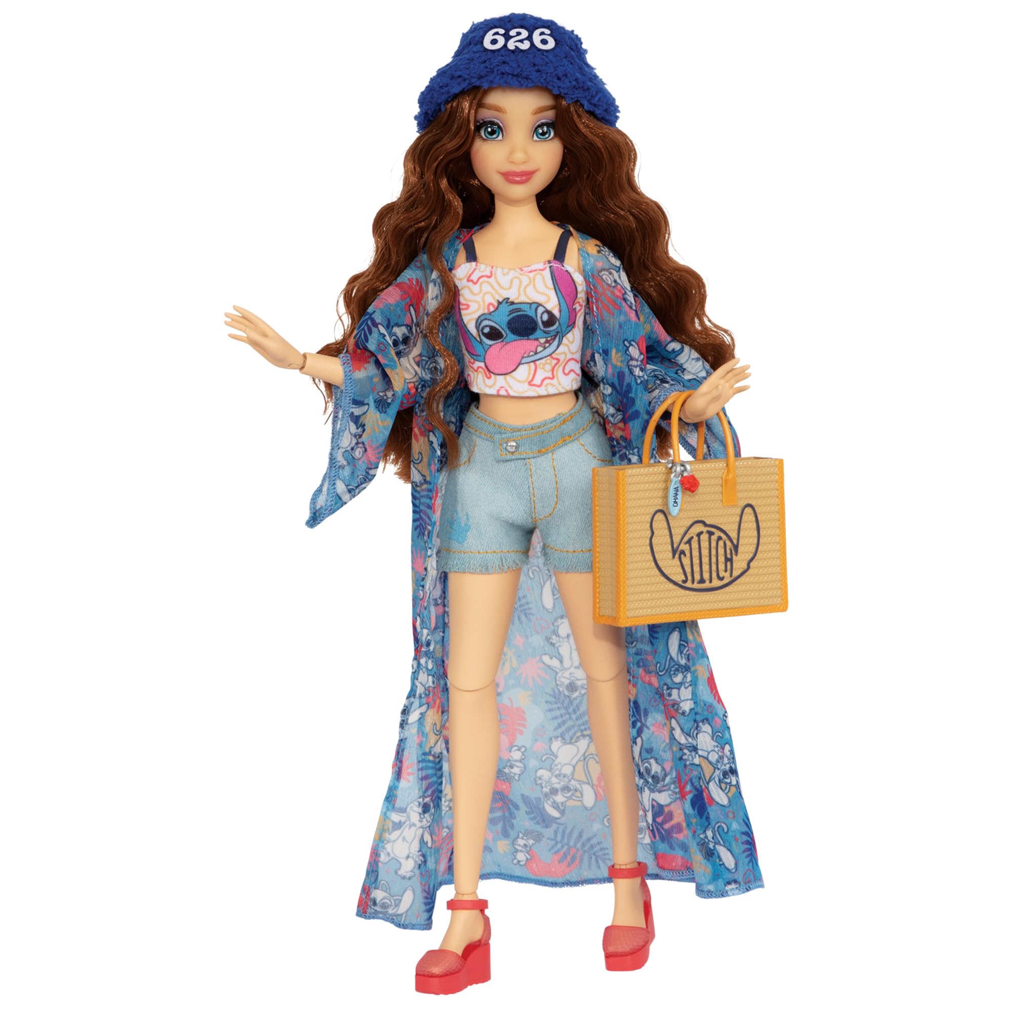 Disney ILY 4EVER Stitch Fashion Doll - 11.5" Tall with 13 Articulation Points, 2 Outfits & Glitter Mickey Ring