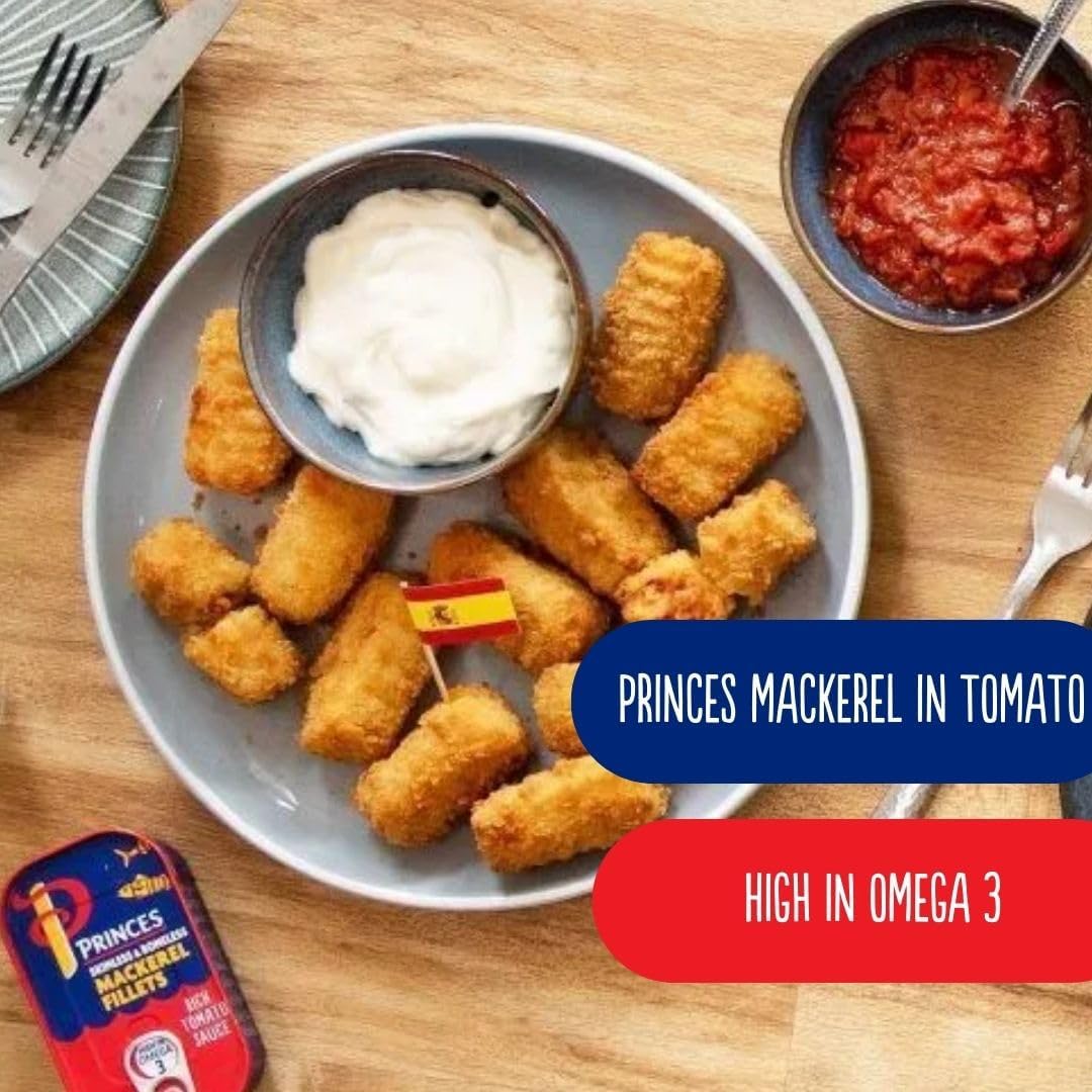 Princes Mackerel Fillets in Tomato Sauce, 125g, Pack of 10 3