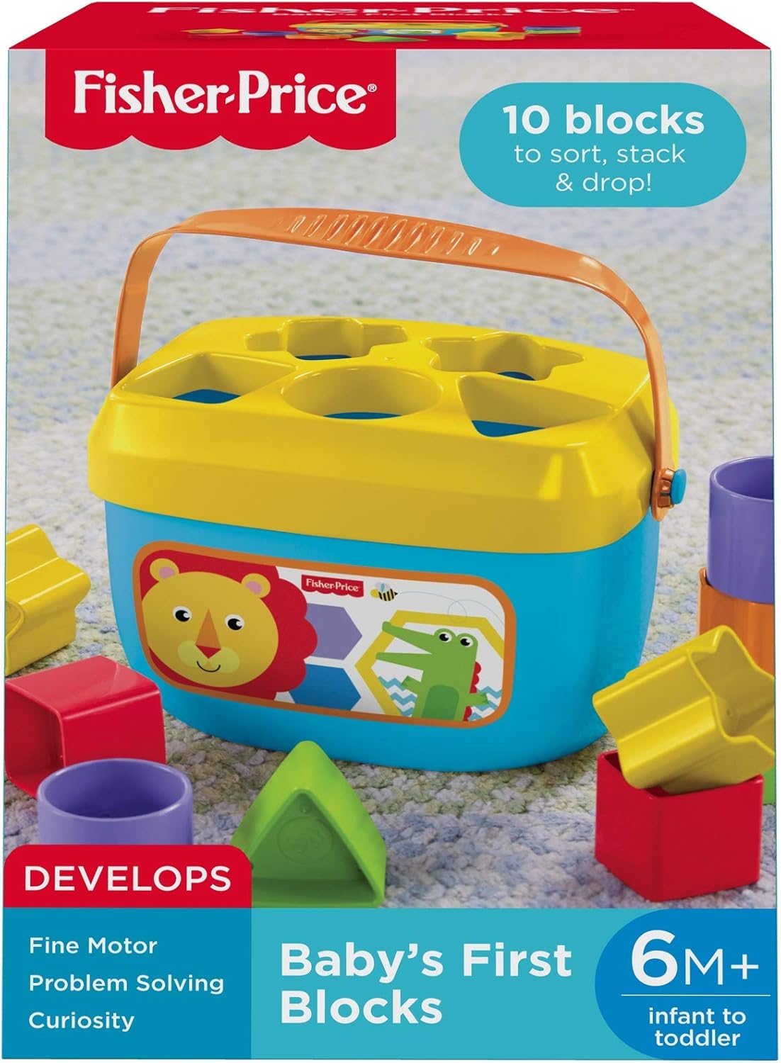 Fisher-Price Babys erste Bausteine ​​– Spielzeug zum Formensortieren und Stapeln für Kinder ab 6 Monaten 9