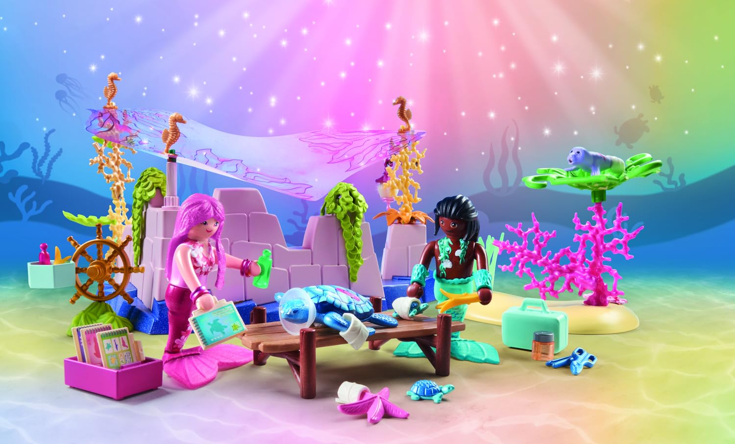 Playmobil Mermaid Sealife Care - Underwater Adventure Playset for Kids 4+ 3