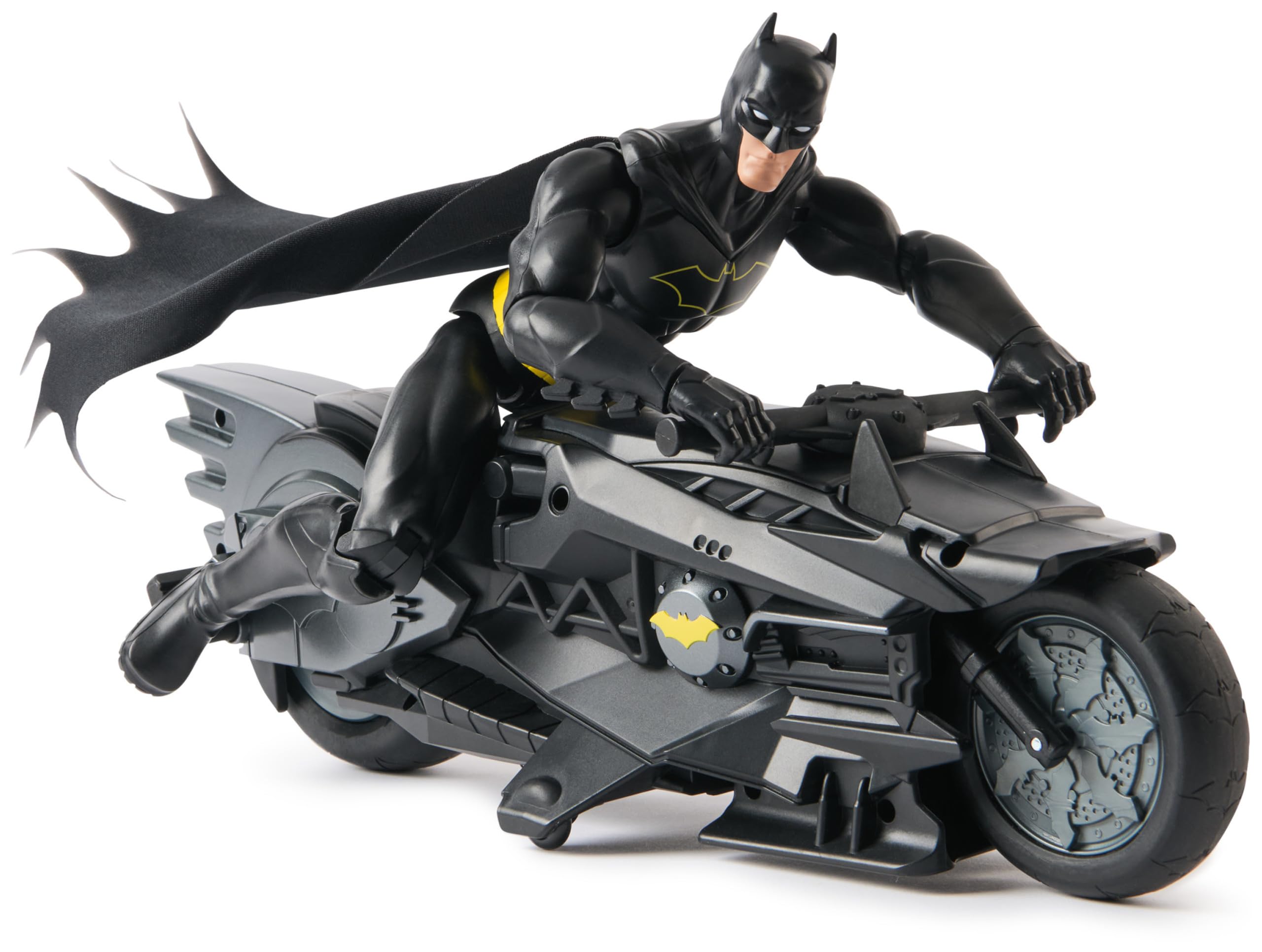 Batman Stealth Remote Control Batcycle with 30cm Batman Action Figure - Remote-Controlled Vehicle for Kids 8