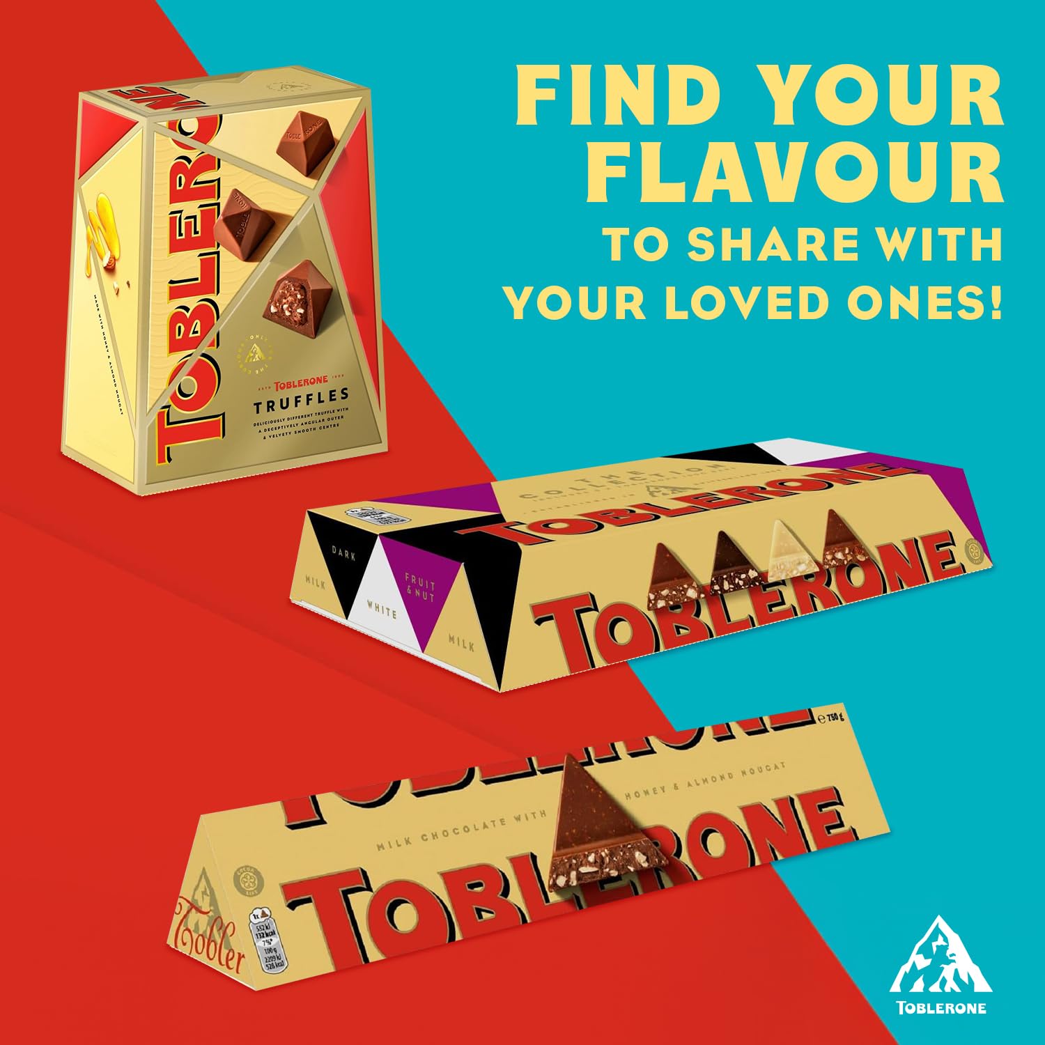 Toblerone - Milk Chocolate with Honey and Almond Nougat Large Gift Bar 340g 6