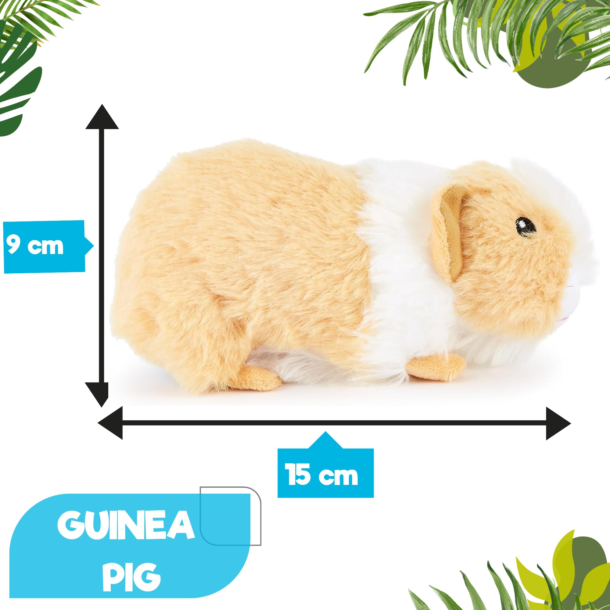 Zappi Co Recycled Plush Guinea Pig - Eco-Friendly Stuffed Animal for Kids 0-15 Years 6
