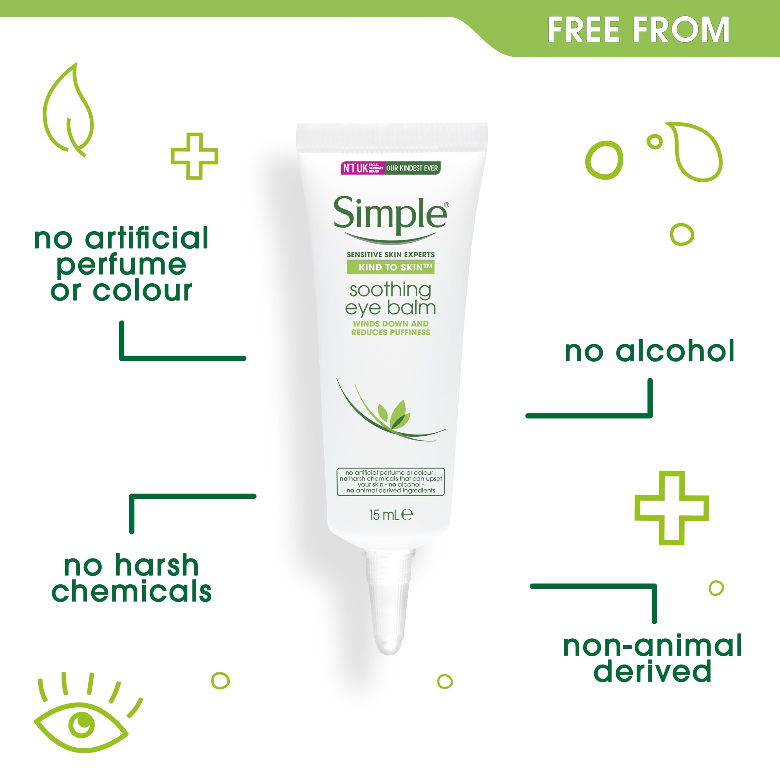 Simple - Soothing Eye Balm for Sensitive Skin (6 x 15 ml) 3