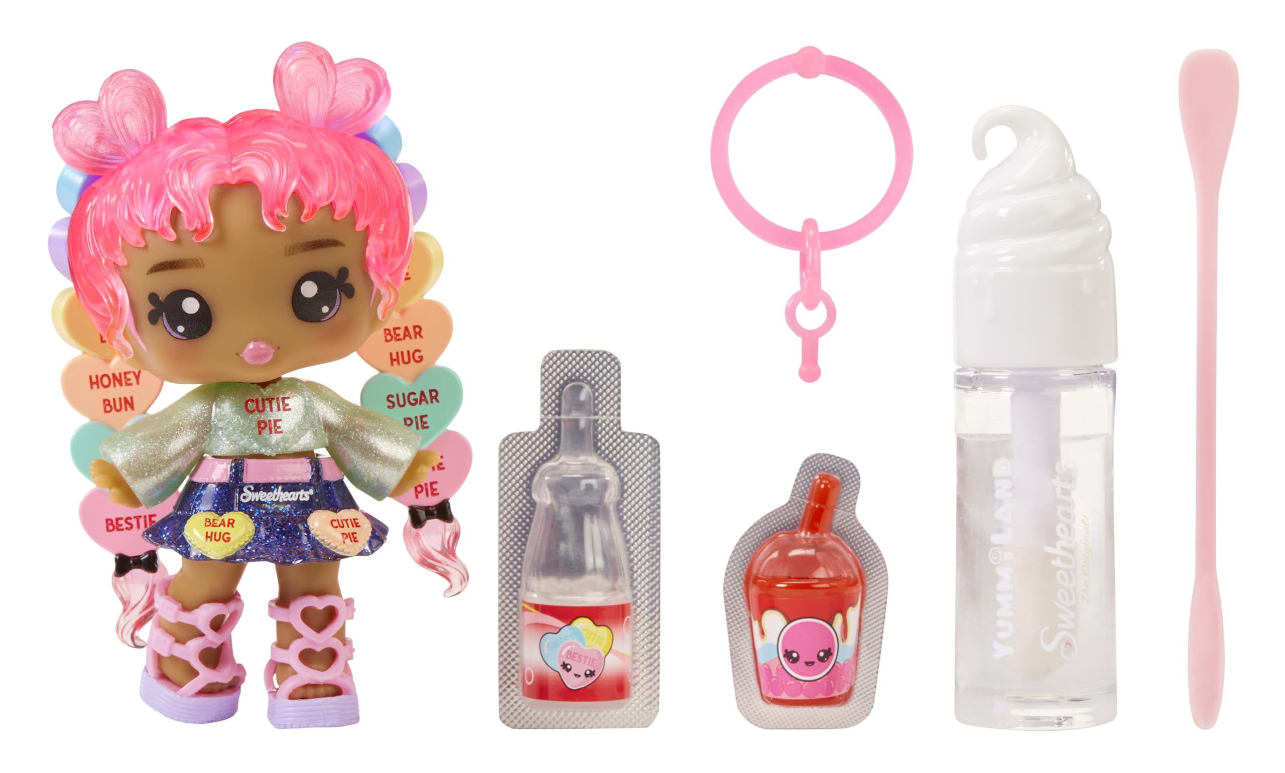 Yummiland x Sweethearts Lip Gloss Doll - Lily Hearts - DIY Lip Gloss Kit & Customizable Fashion Doll for Kids Ages 4+ 4