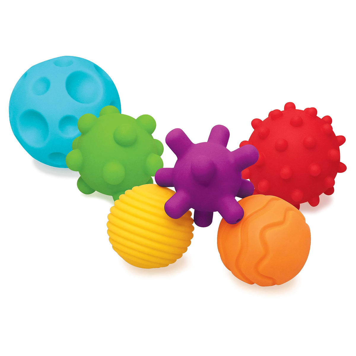Infantino Textured Sensory Baby Ball Set - 6 Balls, Ages 6 Months+