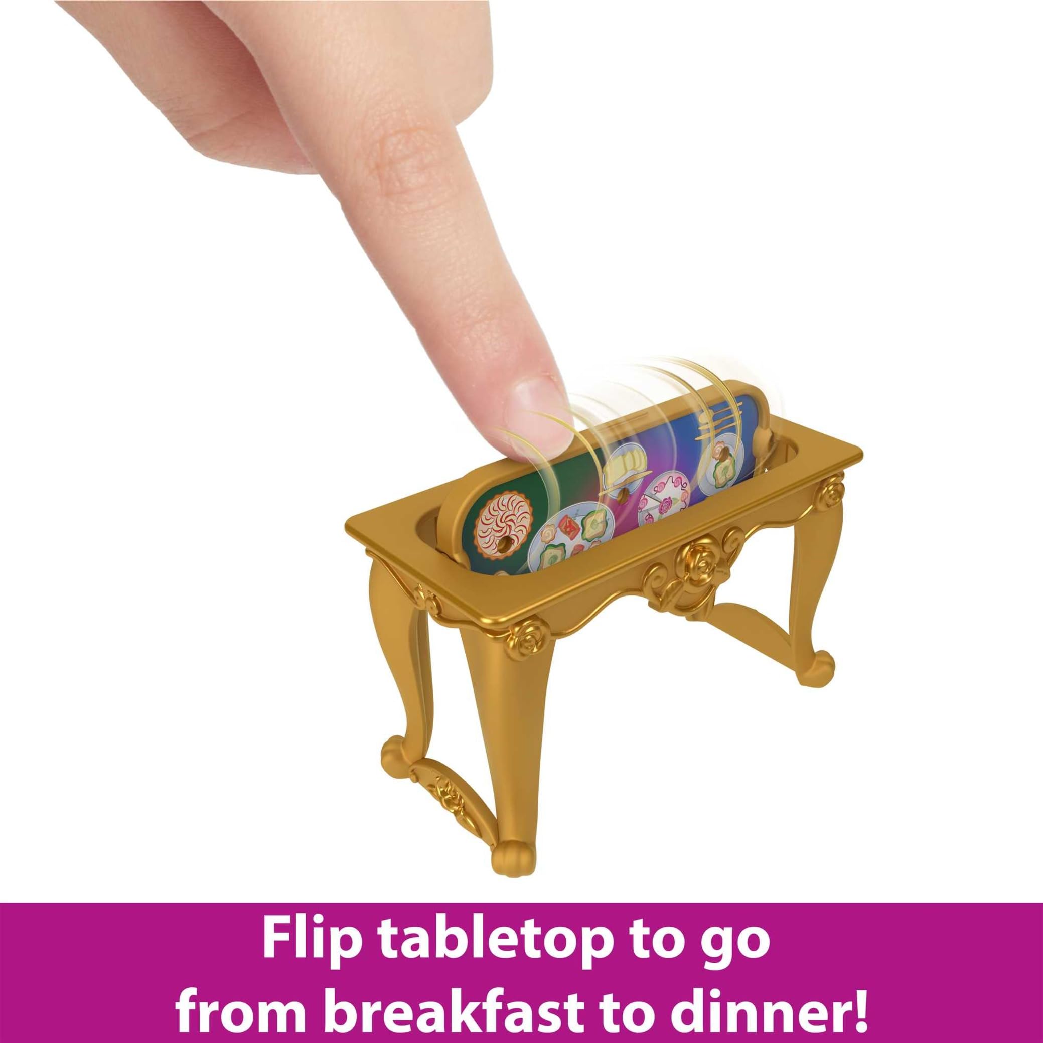 Mattel Disney Princess Storytime Stackers Belle's Castle Playset - 15-Piece Stackable Doll House for Kids 3 Years & Up 5