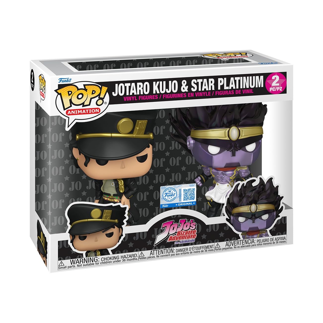 Funko JoJo's Bizarre Adventure Jotaro & Star Platinum Chibi Figure | Vinyl | 3.75 Inch