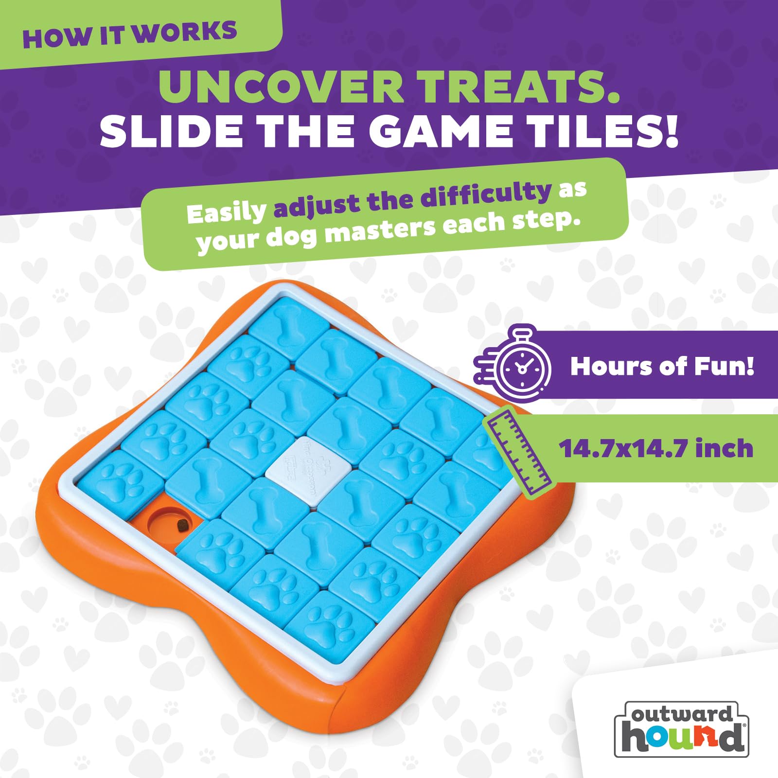 Outward Hound Nina Ottosson Challenge Slider Interactive Treat Puzzle Dog Toy | Level 3 | Large 6