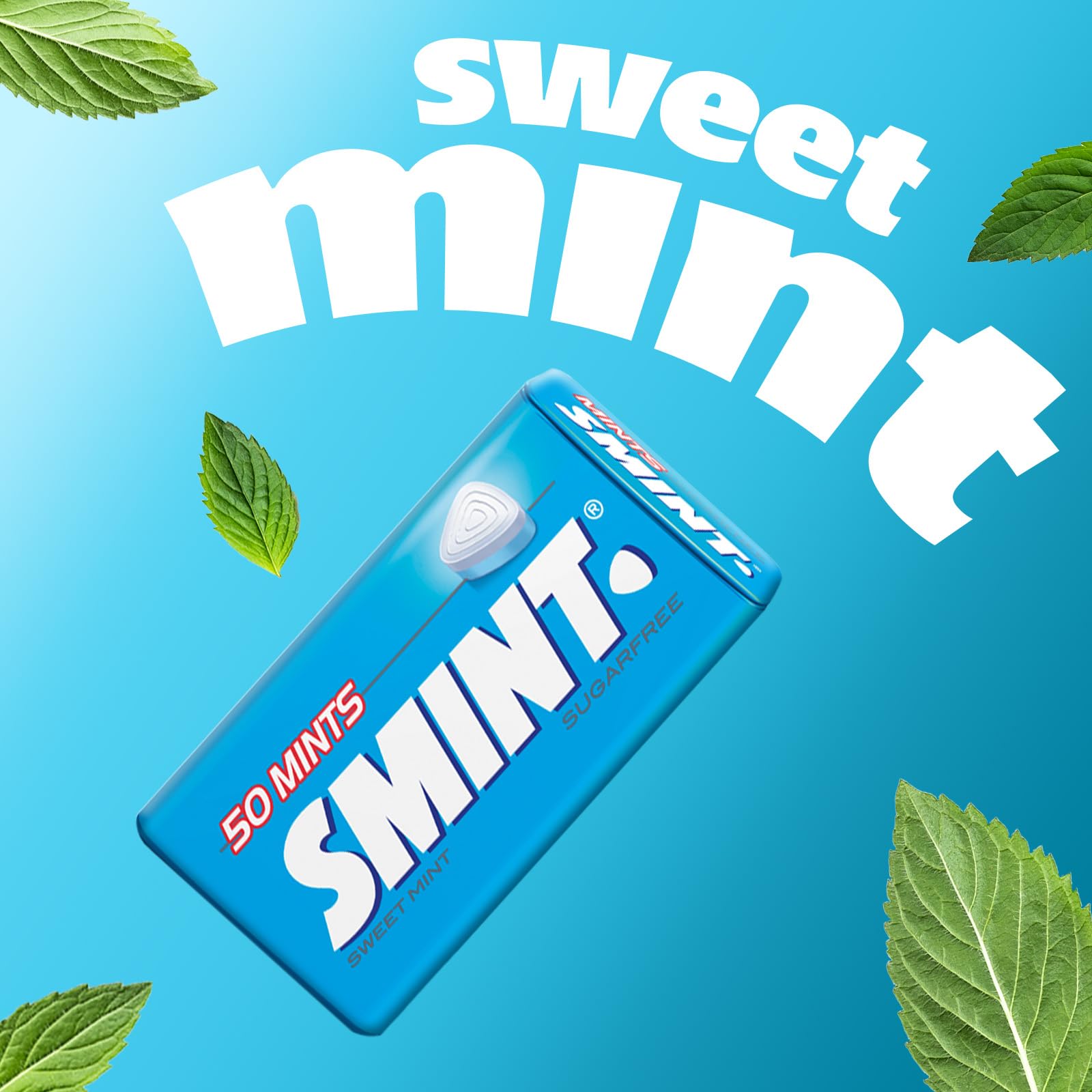 Smint Sugar Free Sweet Mints - 12 XXL Tins (50 Mints Each) | Tooth-Friendly Xylitol 3