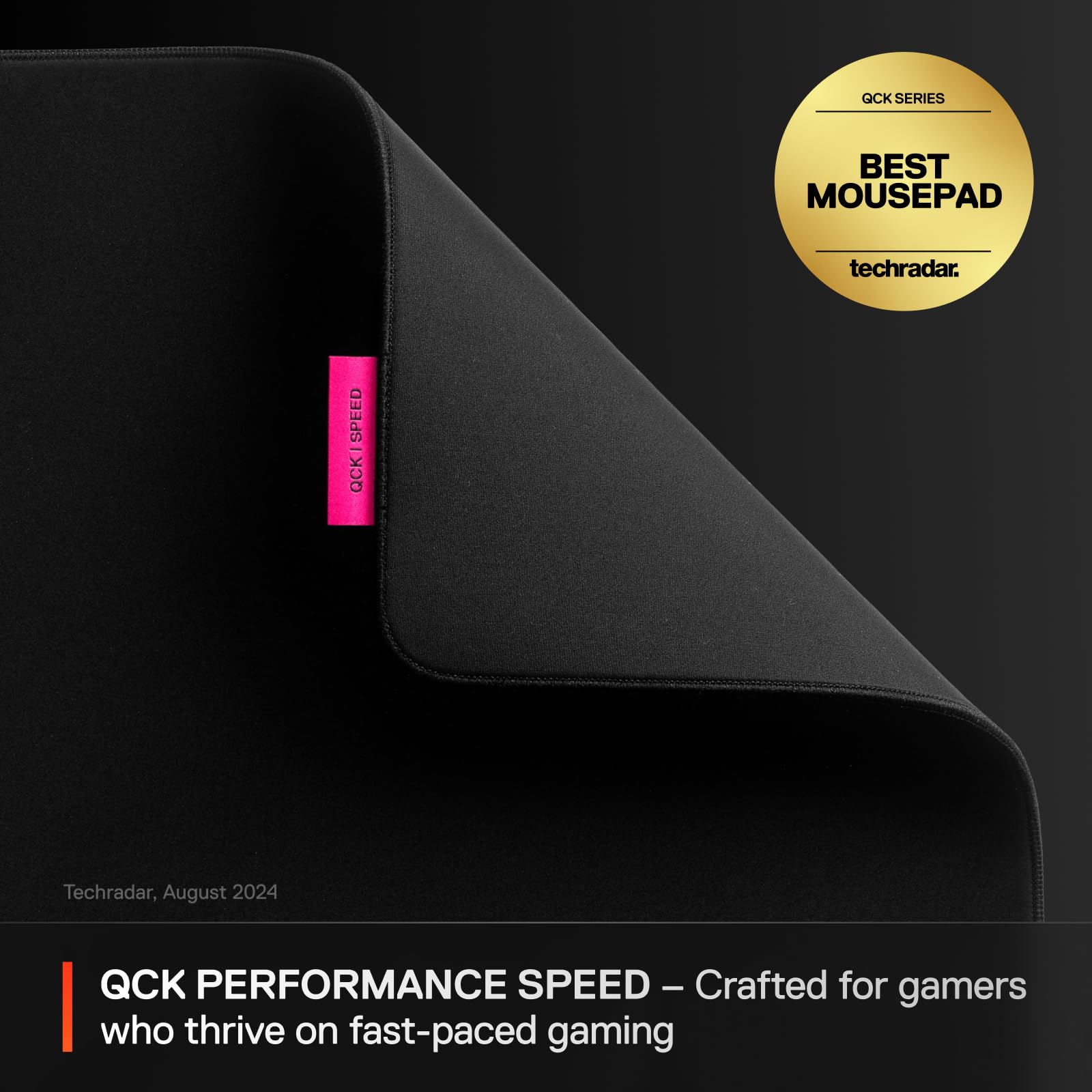 SteelSeries QcK L Performance Speed Gaming Mousepad - 49x42 cm, Extra-Dense 3.5mm Base, Black 8