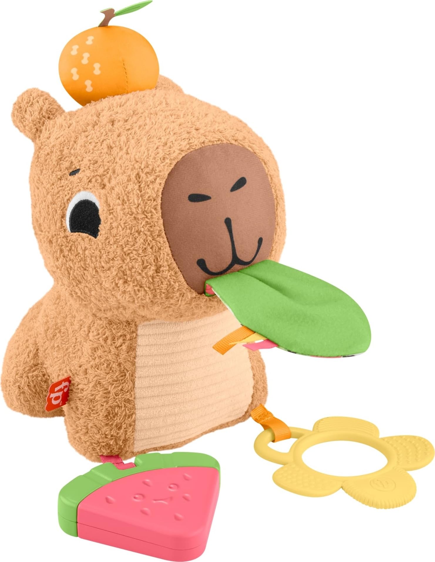 Fisher-Price Snuggly Snacky Capybara Plush - Sensory Baby Toy for 3+ Months 8