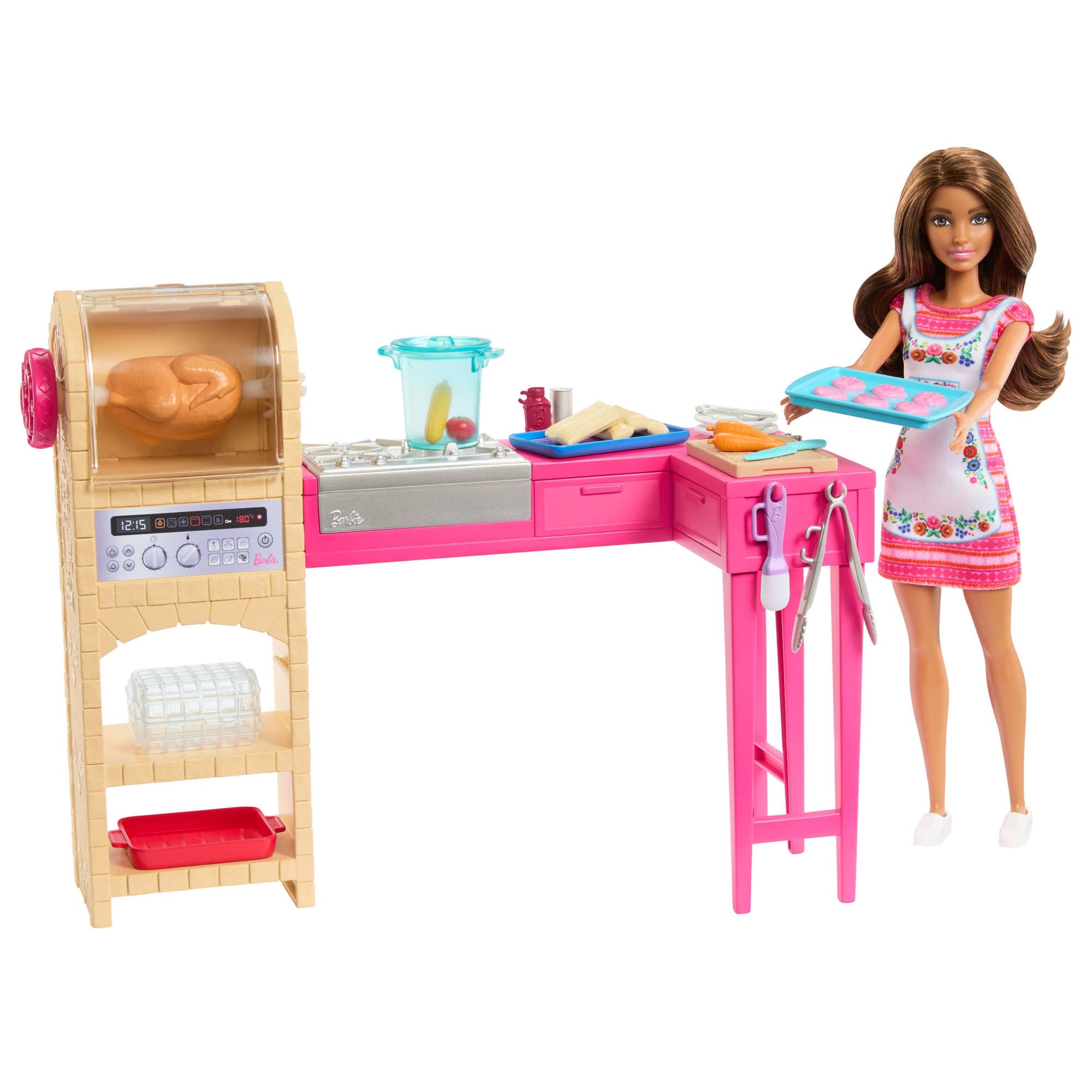 Barbie and Teresa Recipe for Friendship Teresa Doll & Kitchen Playset - Imaginative Play for Ages 3+