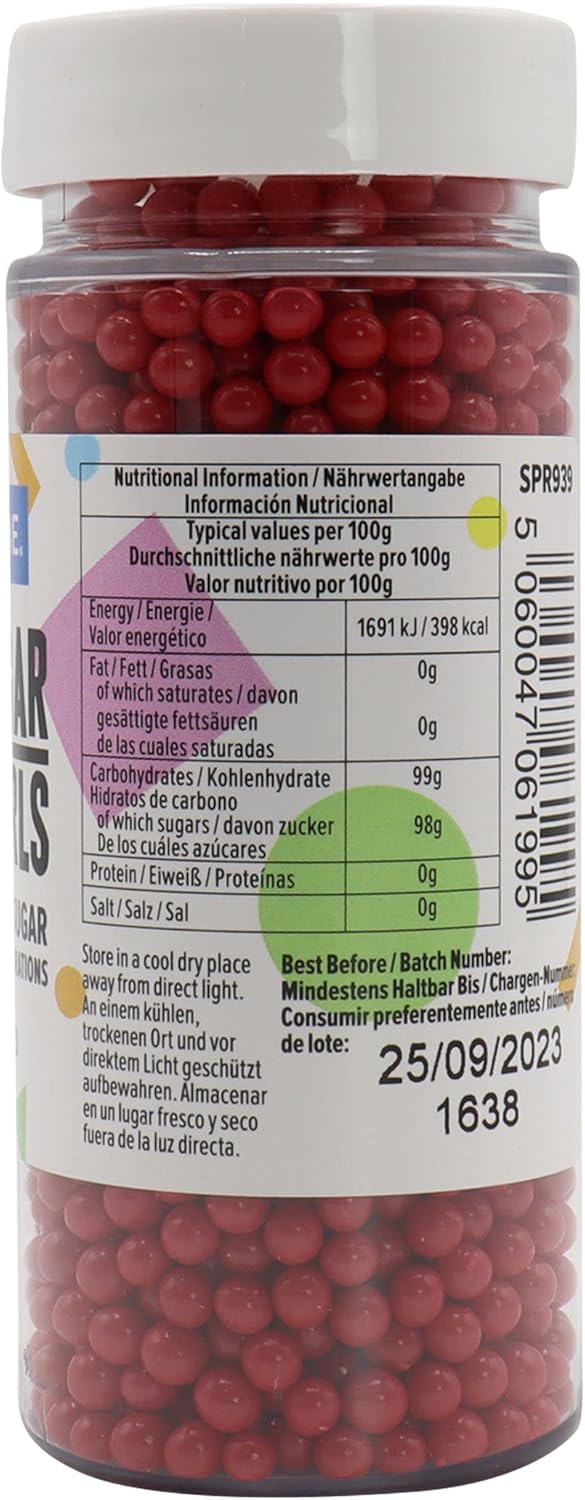 PME Sugar Pearls - Red 100 g 3