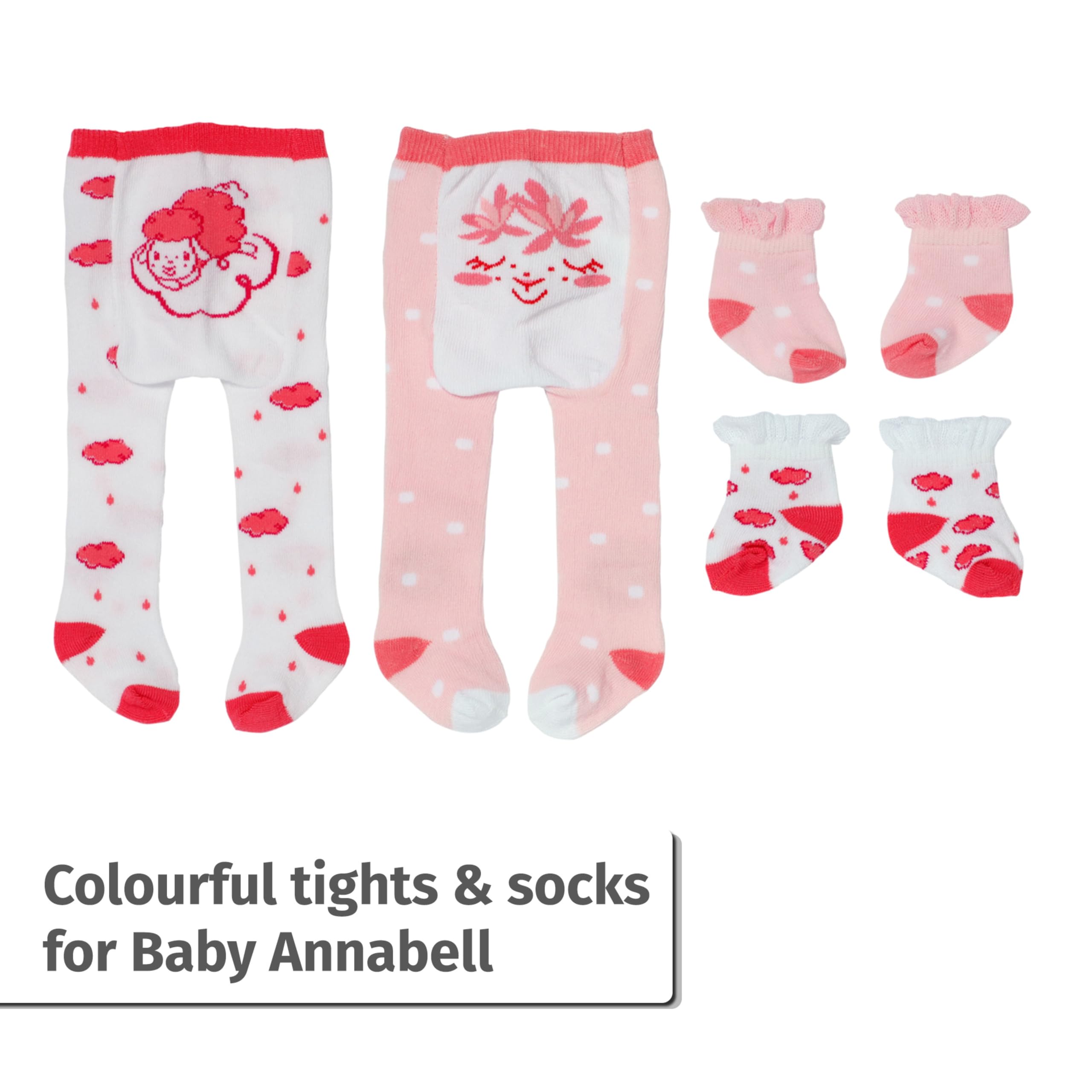 Baby Annabell Tights and Socks Set for 43cm Dolls - Assorted Designs 8