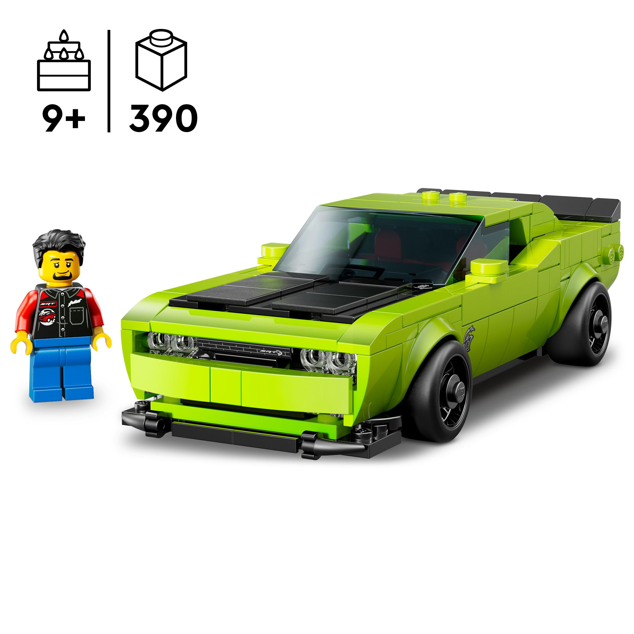 LEGO Speed Champions Dodge Challenger SRT Hellcat - 390-Piece Building Set for Ages 9+ 3