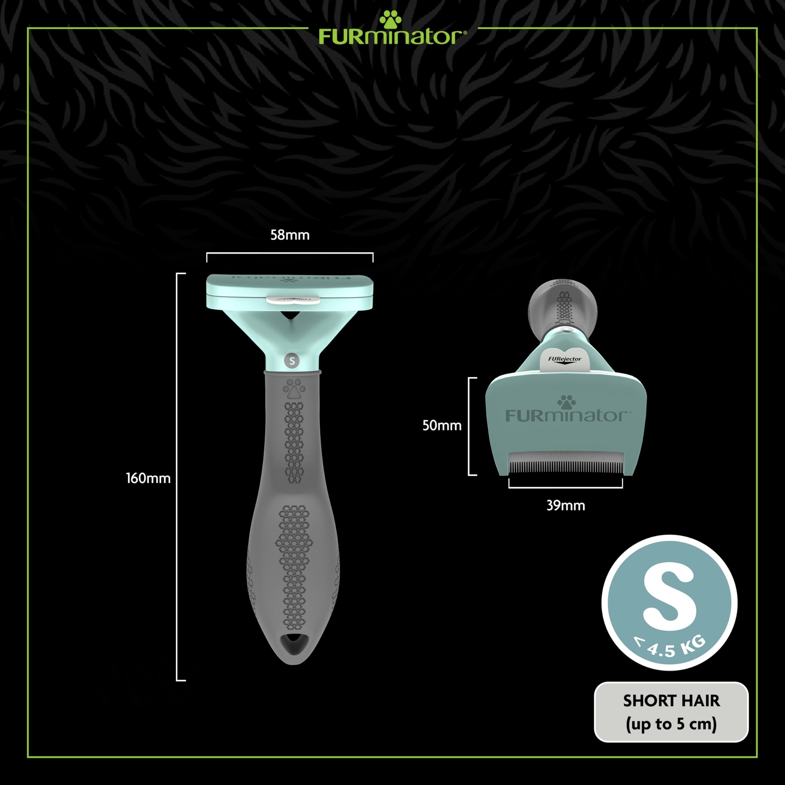 FURminator Undercoat deShedding Tool - Short Hair Cat Size S | Reduces Shedding by 90% 5