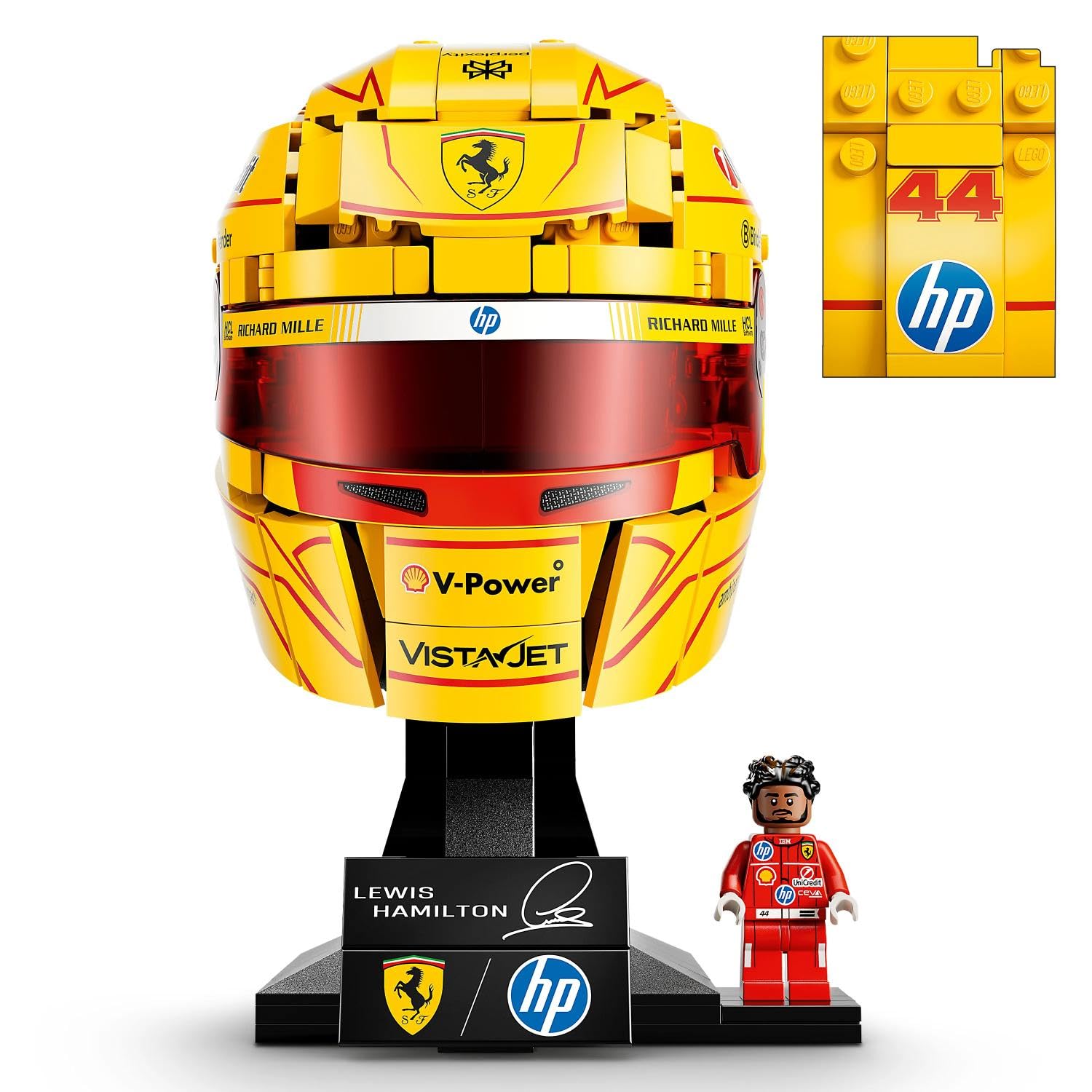 LEGO Editions Scuderia Ferrari HP Lewis Hamilton Helmet Building Set | Age 14+ | Model 43022