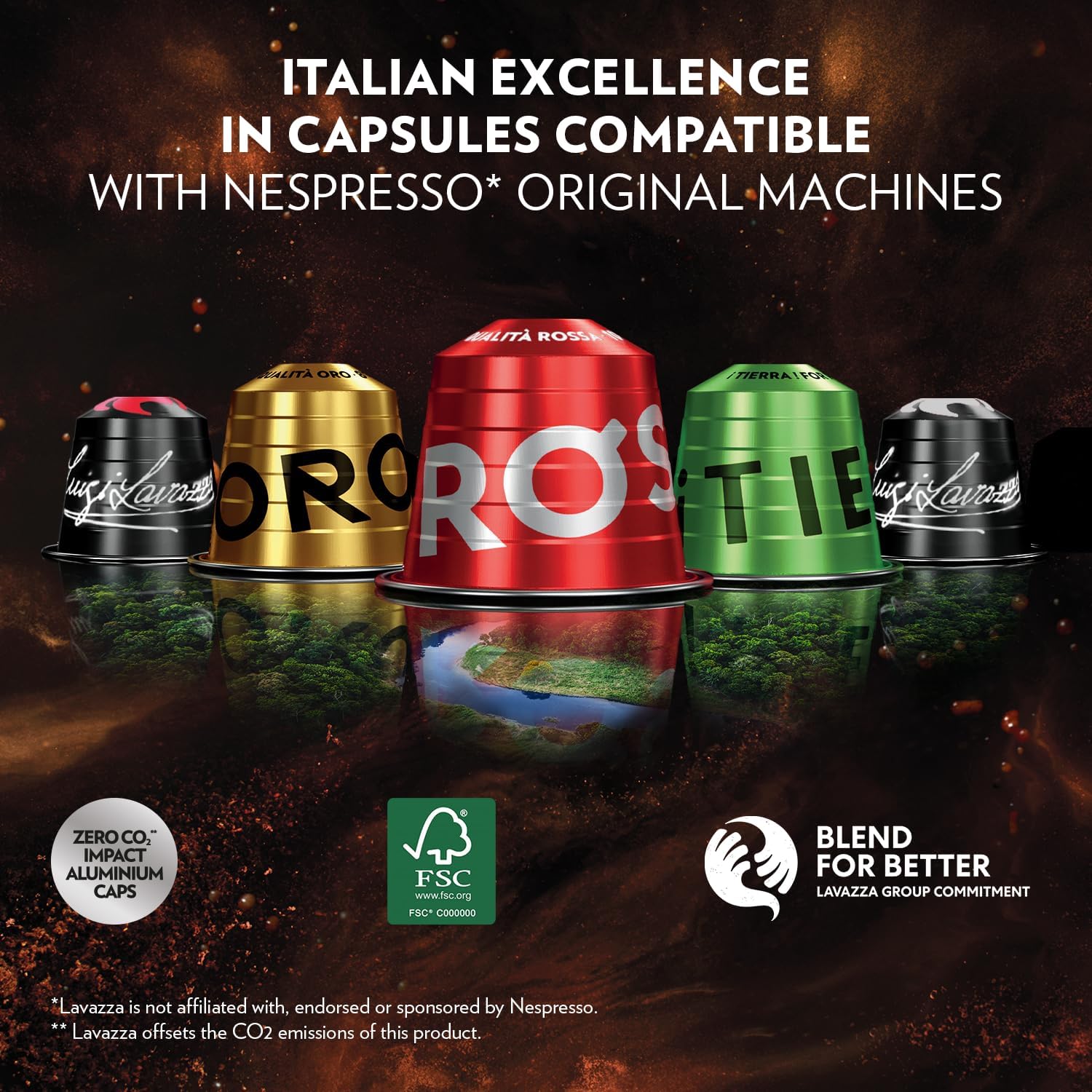 Lavazza Qualità Oro Nespresso Compatible Aluminium Capsules - 100 Pack, Zero CO2 Impact 5