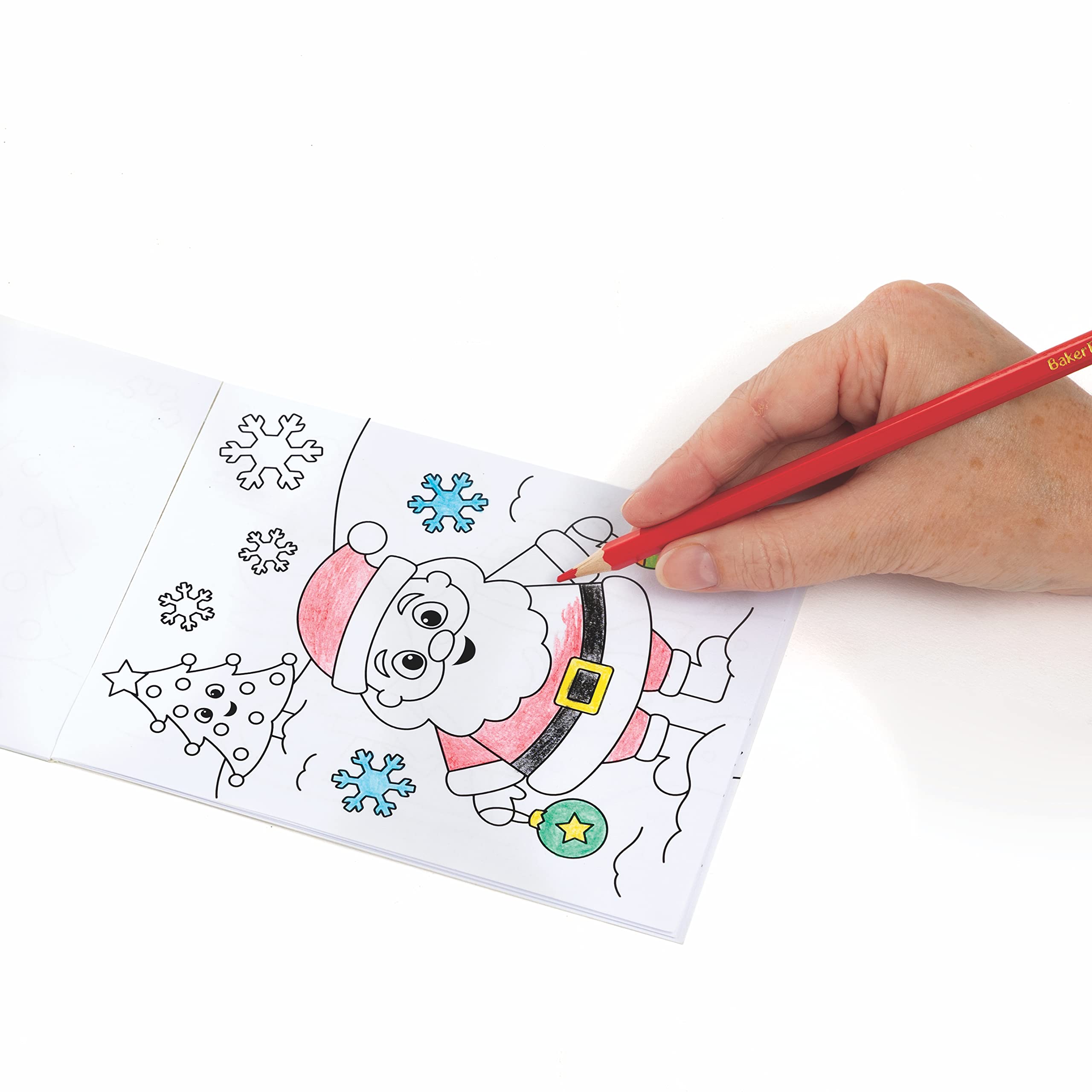 Baker Ross FC173 Christmas Mini Colouring Books - Pack of 12 for Kids 5