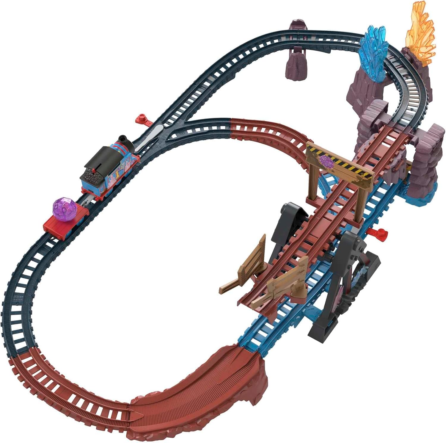 Fisher-Price Thomas and Friends Crystal Caves Adventure Train Set - Motorized Thomas Engine & Track Playset for Ages 3+ 5