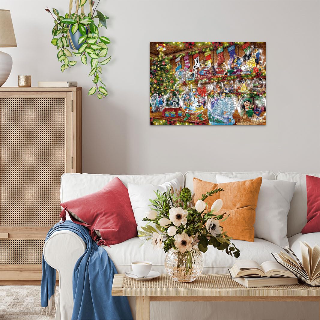 Ravensburger Disney Snowglobes 2024 Christmas Jigsaw Puzzle - 1000 Piece Holiday Puzzle for Adults and Families