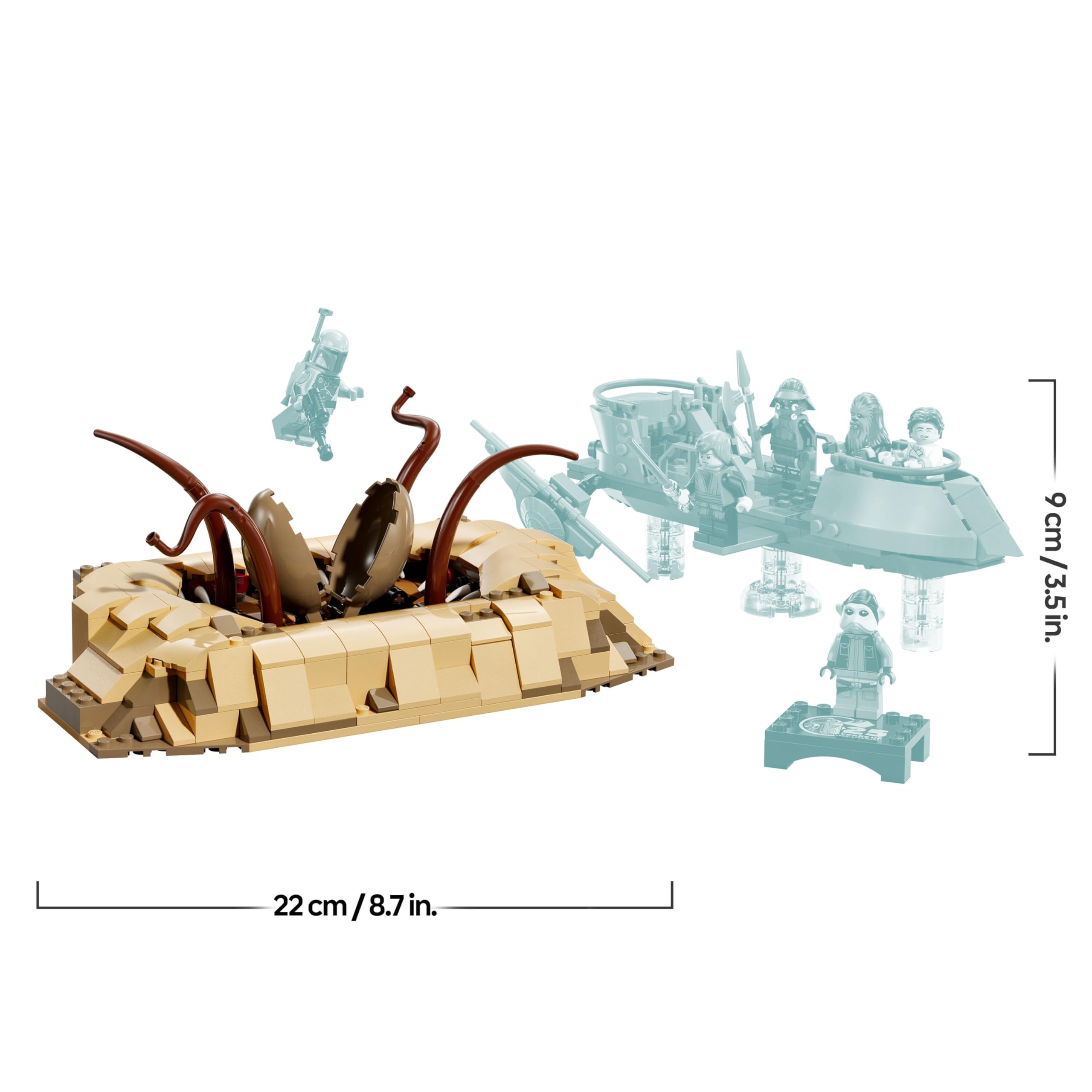 LEGO Star Wars: Return of the Jedi Desert Skiff & Sarlacc Pit Playset - Buildable Vehicle Toy for Kids 9+ 11