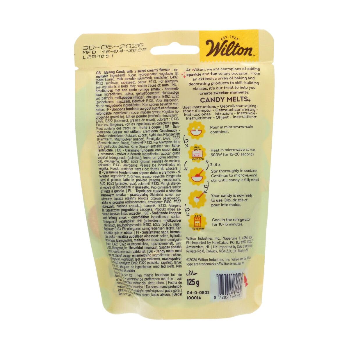 Wilton - Candy Melts Hellblaues Schmelzbonbon mit süßem, cremigem Geschmack 6