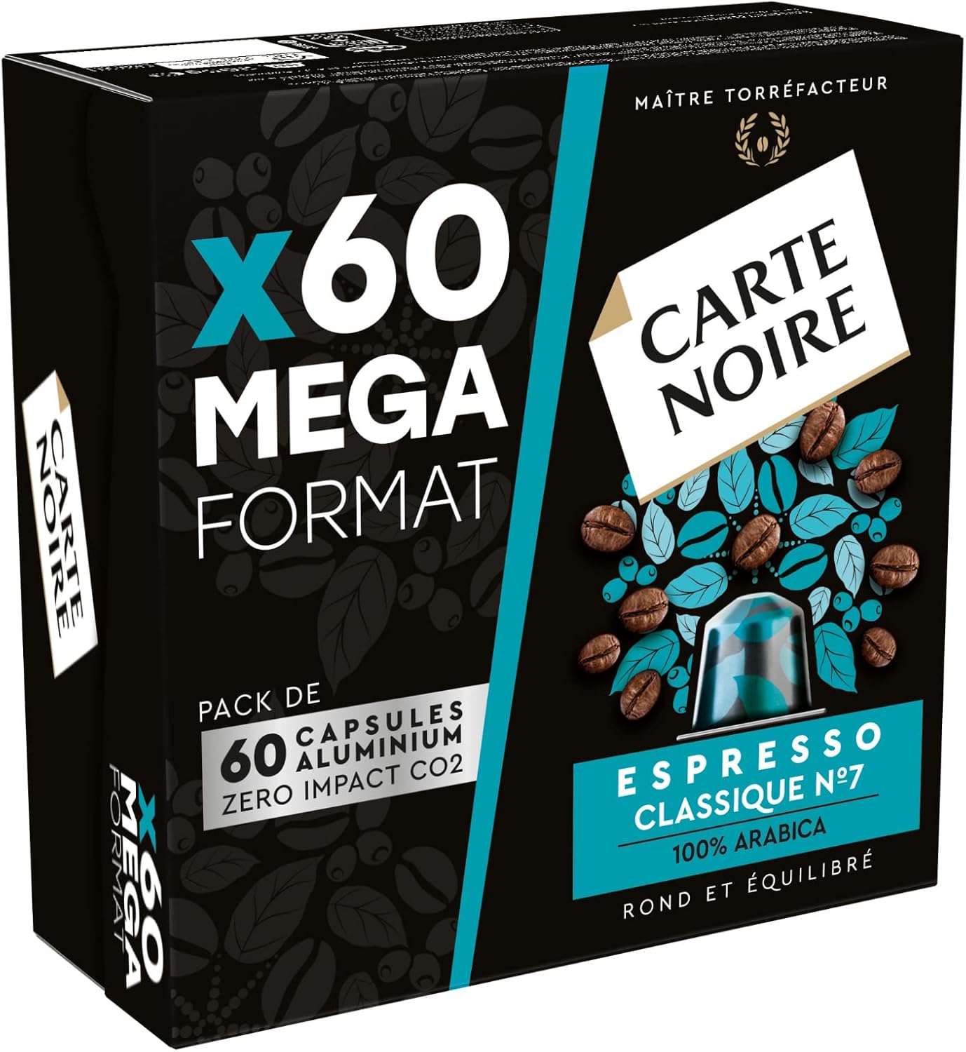 Carte Noire Espresso Classique - 100% Arabica Nespresso Compatible Capsules, 60 Pack
