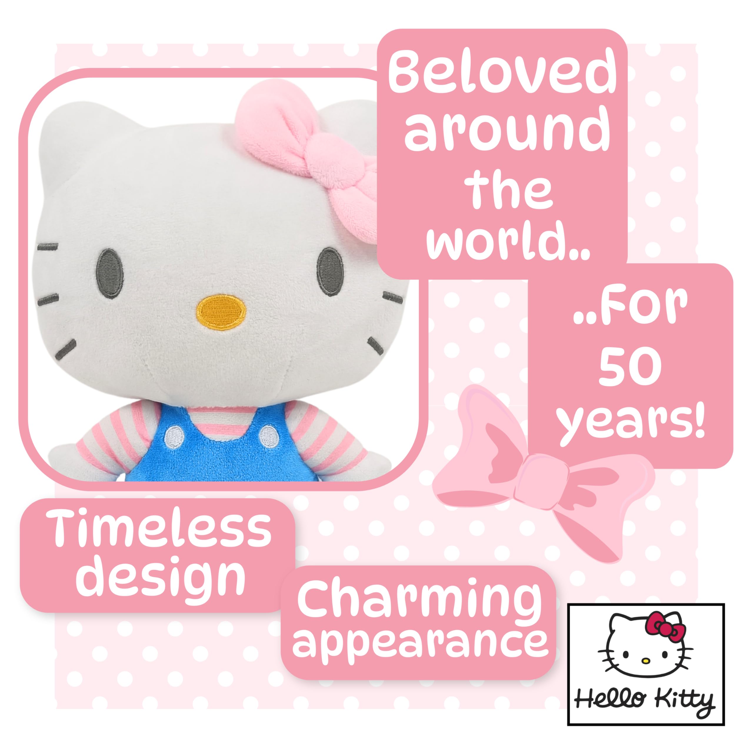 Hello Kitty Official Plush - 30 CM Large Standing Blue, Sanrio Collectible