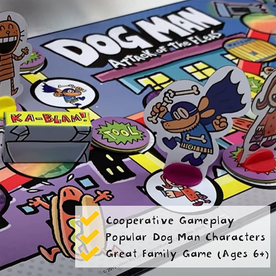 University Games Dog Man Attack of the Fleas Board Game for 2-6 Players | Model 07010 6