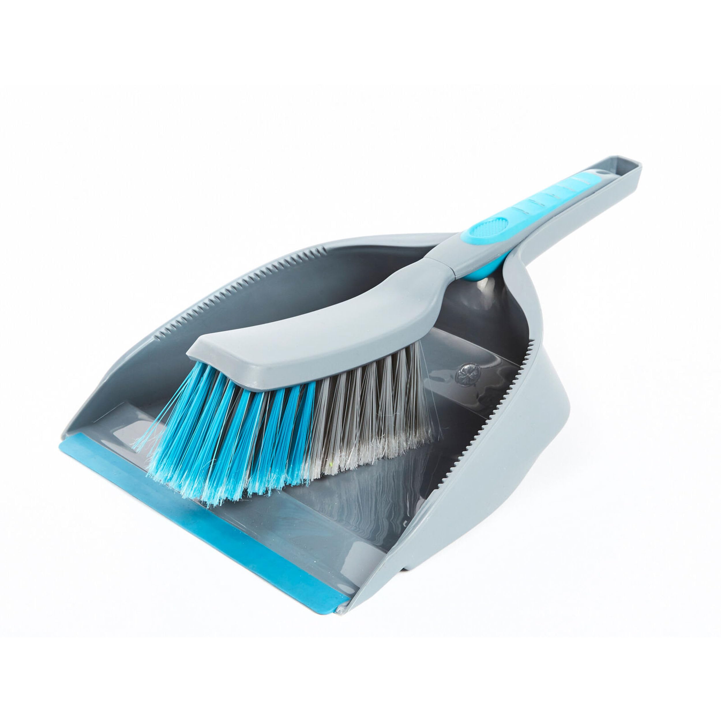 Beldray LA049254 Dustpan and Brush Set - Hardwearing Plastic for Floor Cleaning | Grey/Blue