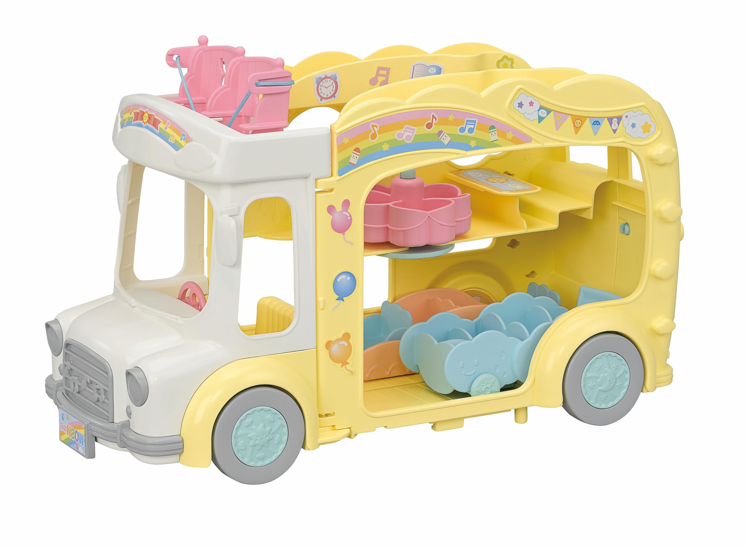 Sylvanian Families Rainbow Fun Nursery Bus Playset | Seats 28 Babies | Model 5744 1
