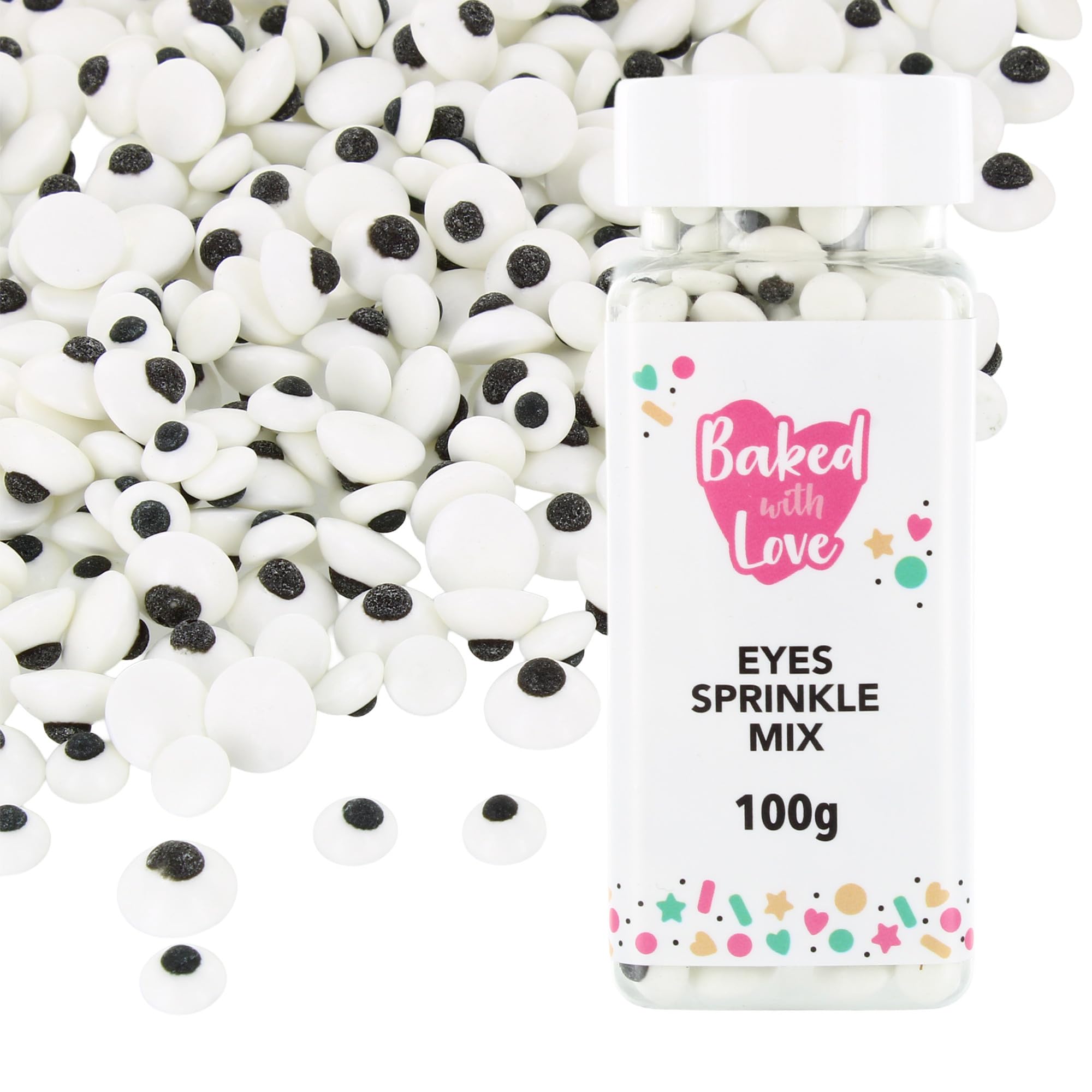 Baked With Love Edible Eyes - 100g | Sugar Cake Decorations