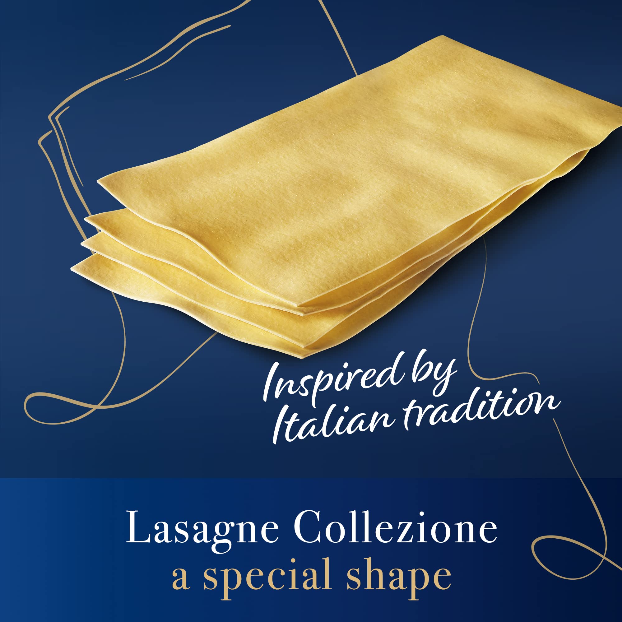 Barilla Lasagne Sheets – Authentic Italian Pasta Made with Durum Wheat – 500g