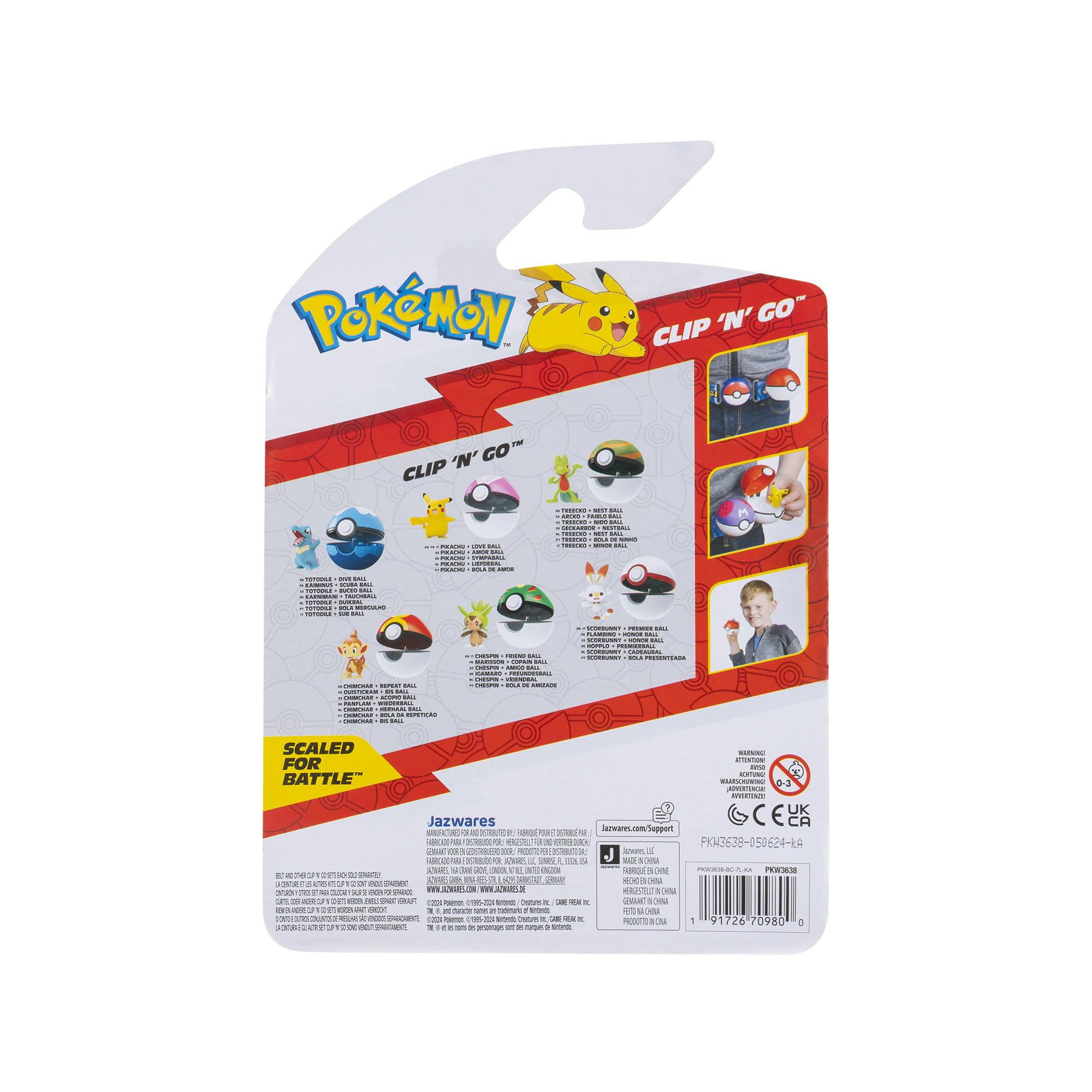 Pokémon Pikachu Clip ‘N’ Go with Love Ball and 2-Inch Battle Figure 4