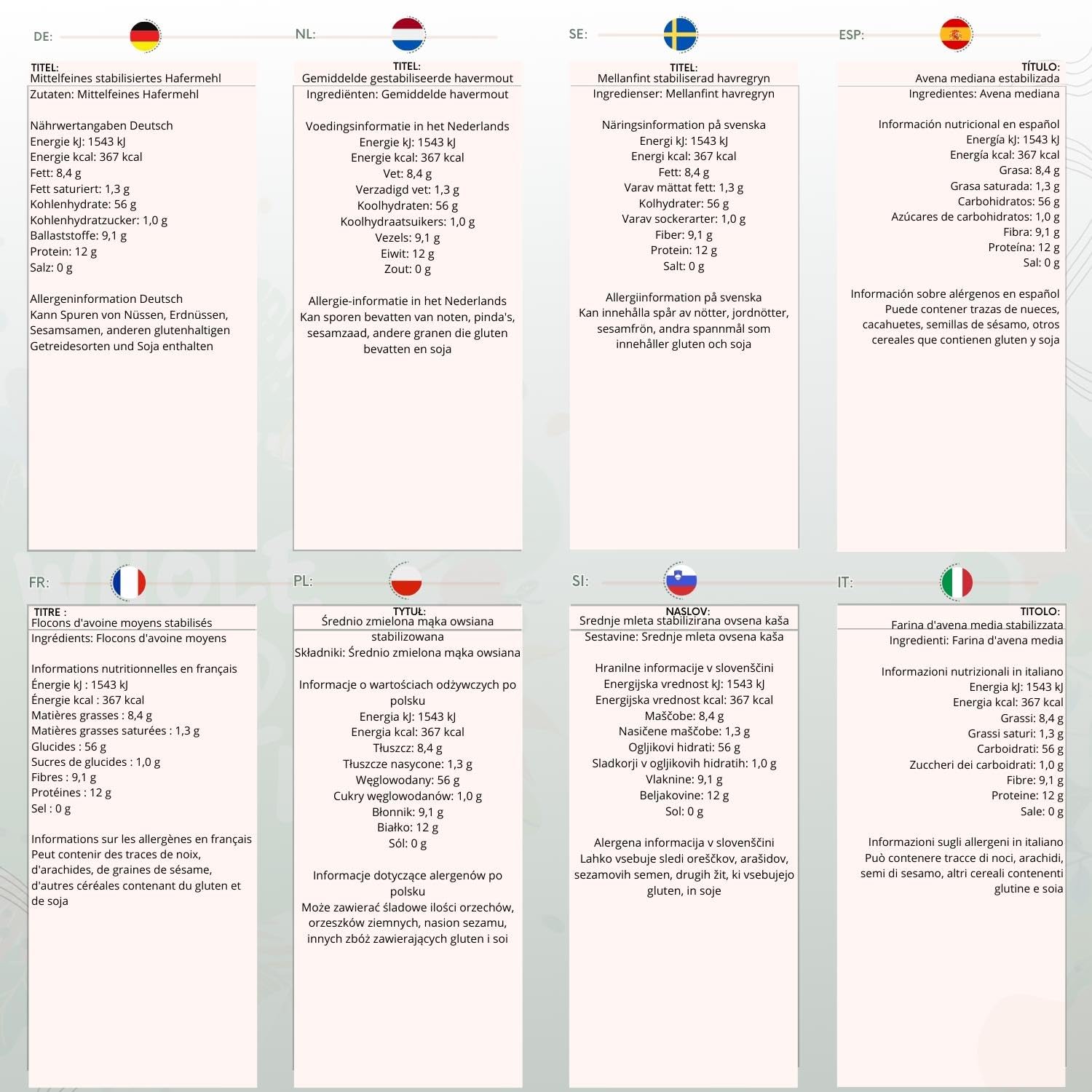 Wholefood Earth Oatmeal Medium Stabilised 1 kg | GMO Free | High Fibre 3