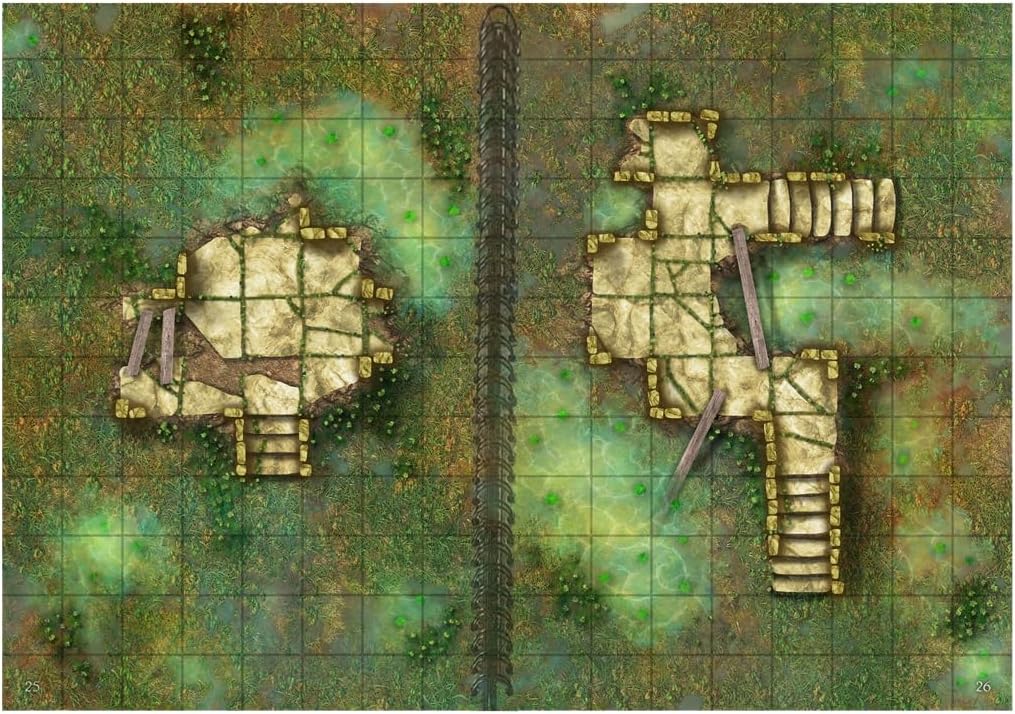 Loke BattleMats Big Book of Battle Mats Wilds, Wrecks & Ruins 4