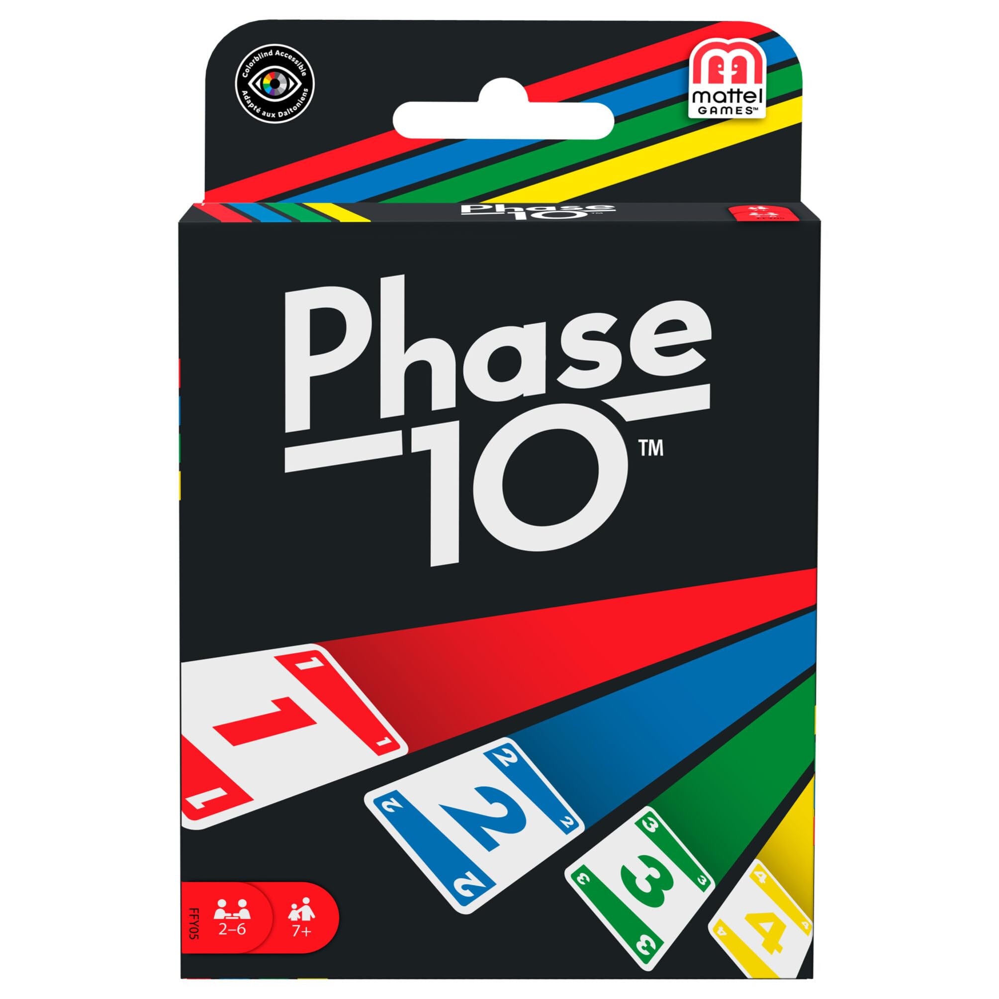 Mattel Games Phase 10 Card Game, Rummy-Style Sequences Game with 108 Cards, Model FFY05