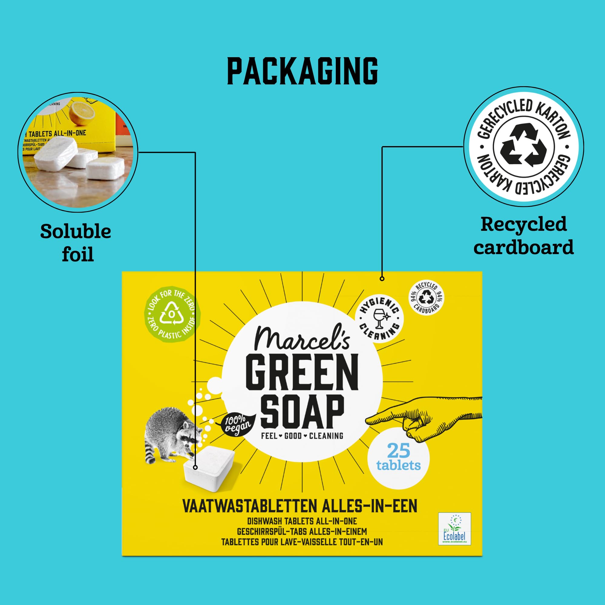 Marcel's Green Soap - Dishwasher Tablets All-in-One - 25 Pack 3