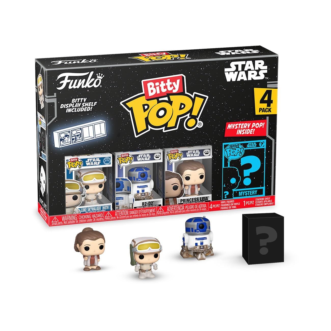 Funko Bitty Pop! Star Wars - Luke 4pk with Mystery Mini Figure Vinyl Collectible