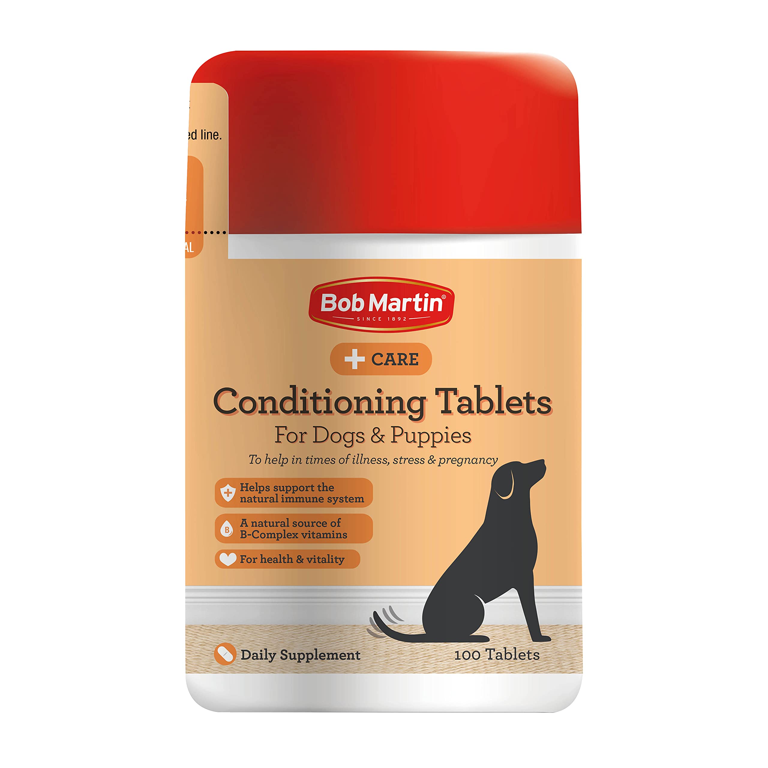 Bob Martin Conditioning Tablets for Dogs - 100 Count Multivitamin Supplement | Supports Immune System & Coat Health