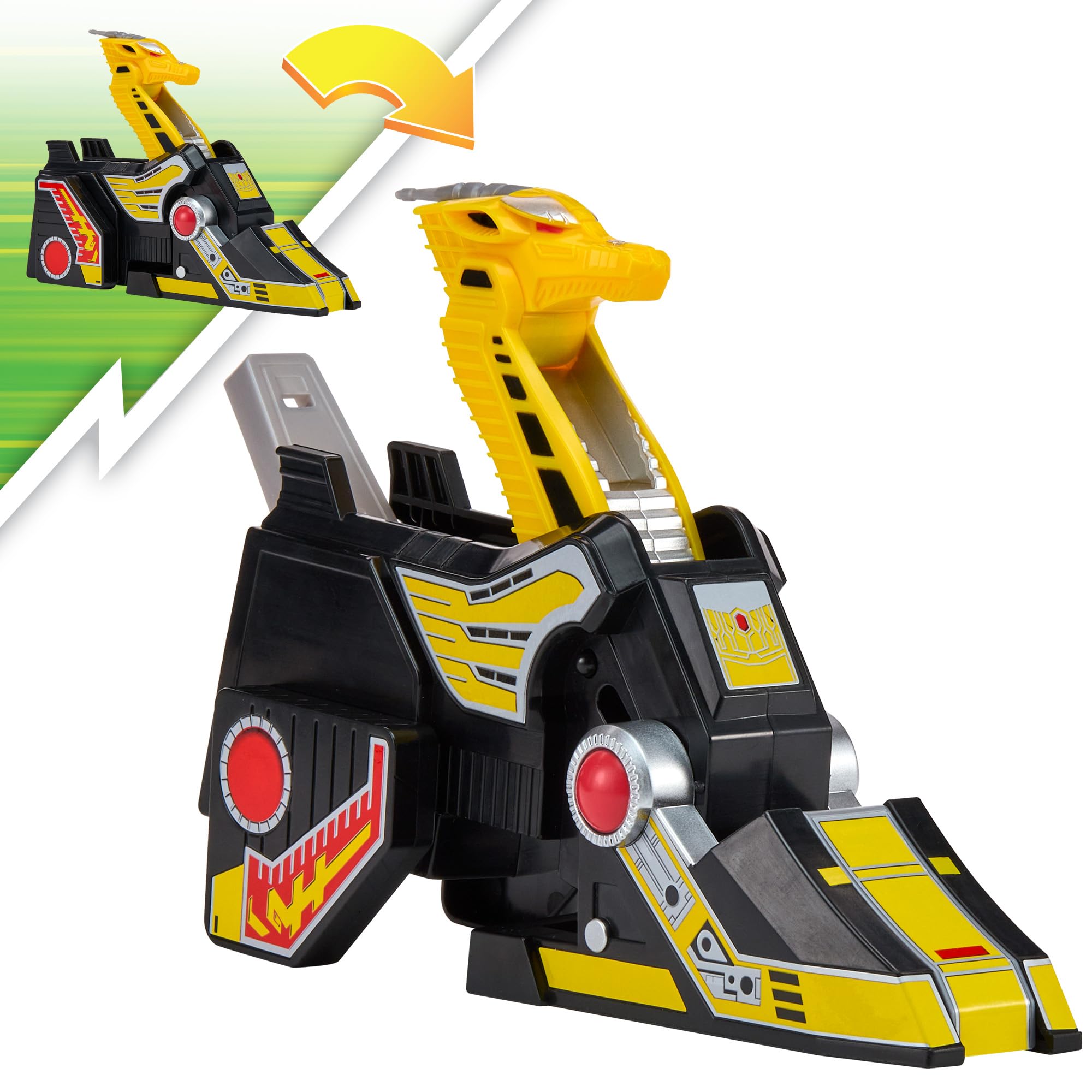 Power Rangers Yellow Ranger Griffin Thunderzord Action Figure - Combinable, Missile Launcher, Ages 4+