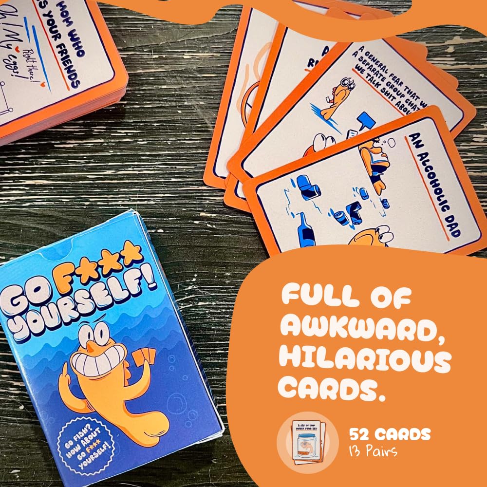 Go Fuck Yourself Adult Card Game - Rude Twist on Go Fish, Hilarious Party Game for Adults