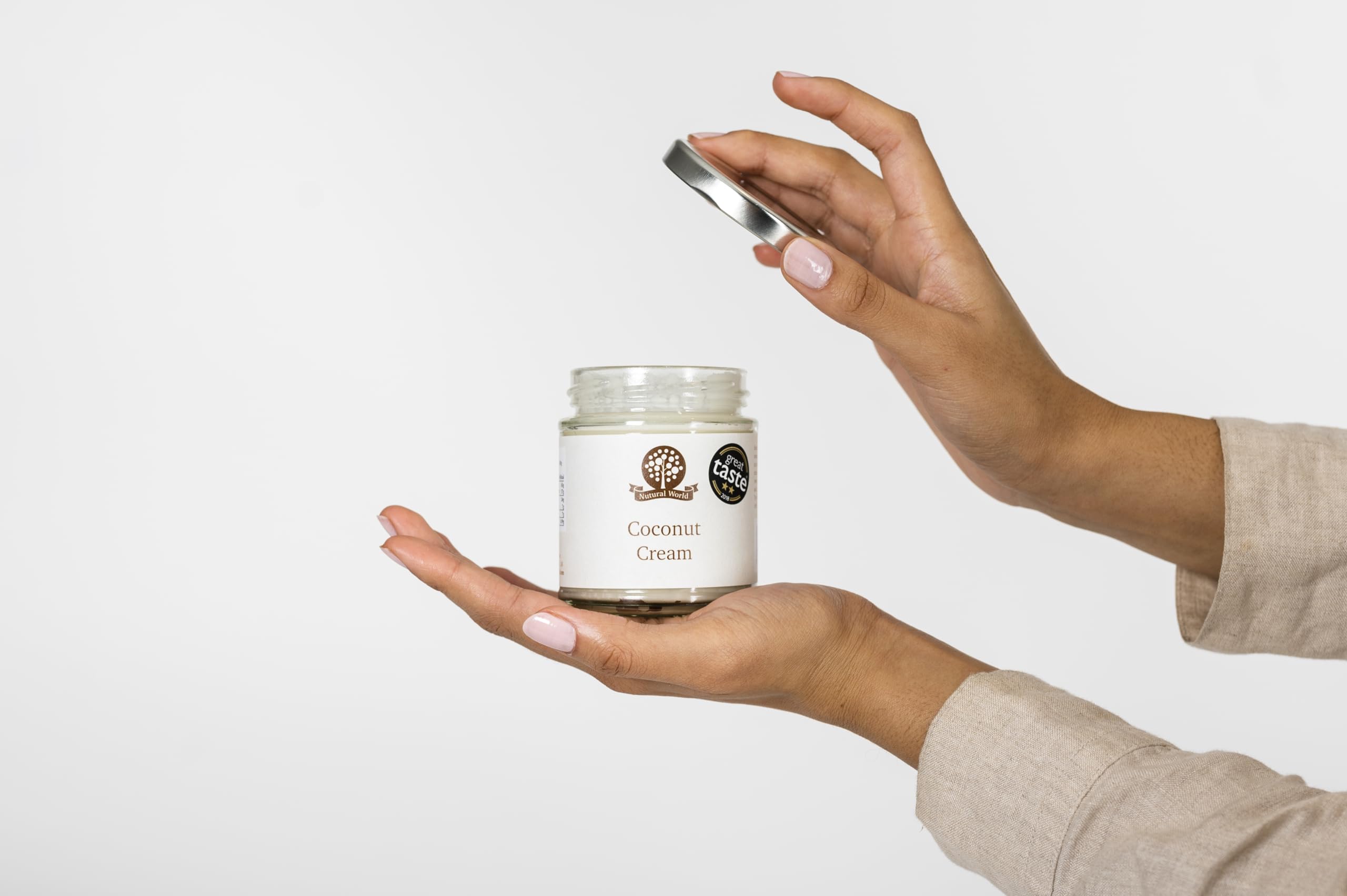 Nutural World - Coconut Cream (1kg) in Reusable Glass Jar 5