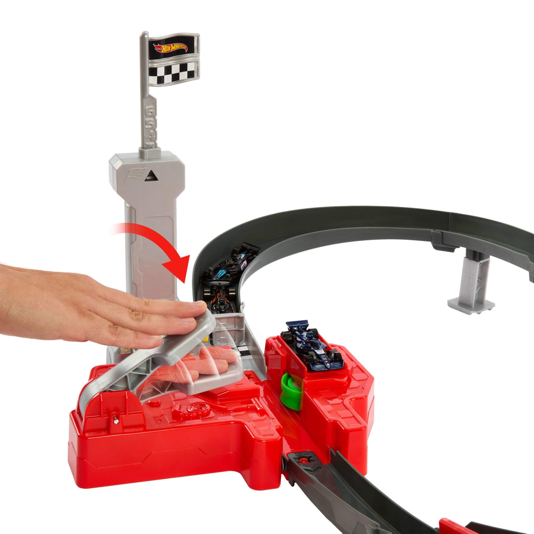 Hot Wheels Racing Formula 1 Sprint Race Circuit Track Set - 3 Die-Cast Cars & 10-Piece Track for Kids 5+ 4