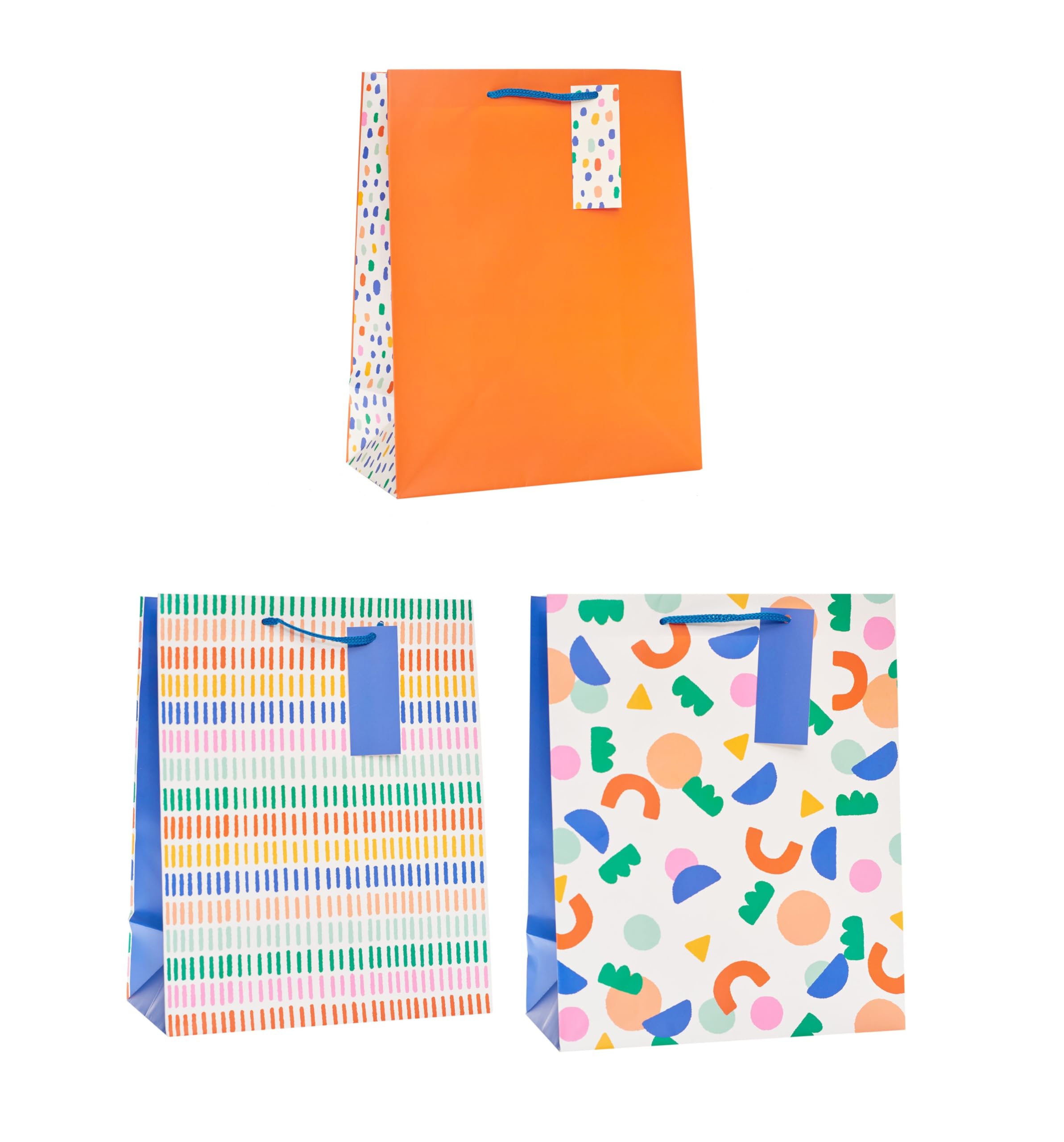 UK Greetings Multipack of Large Gift Bags - Stylish Patterned Design | Pack of 3
