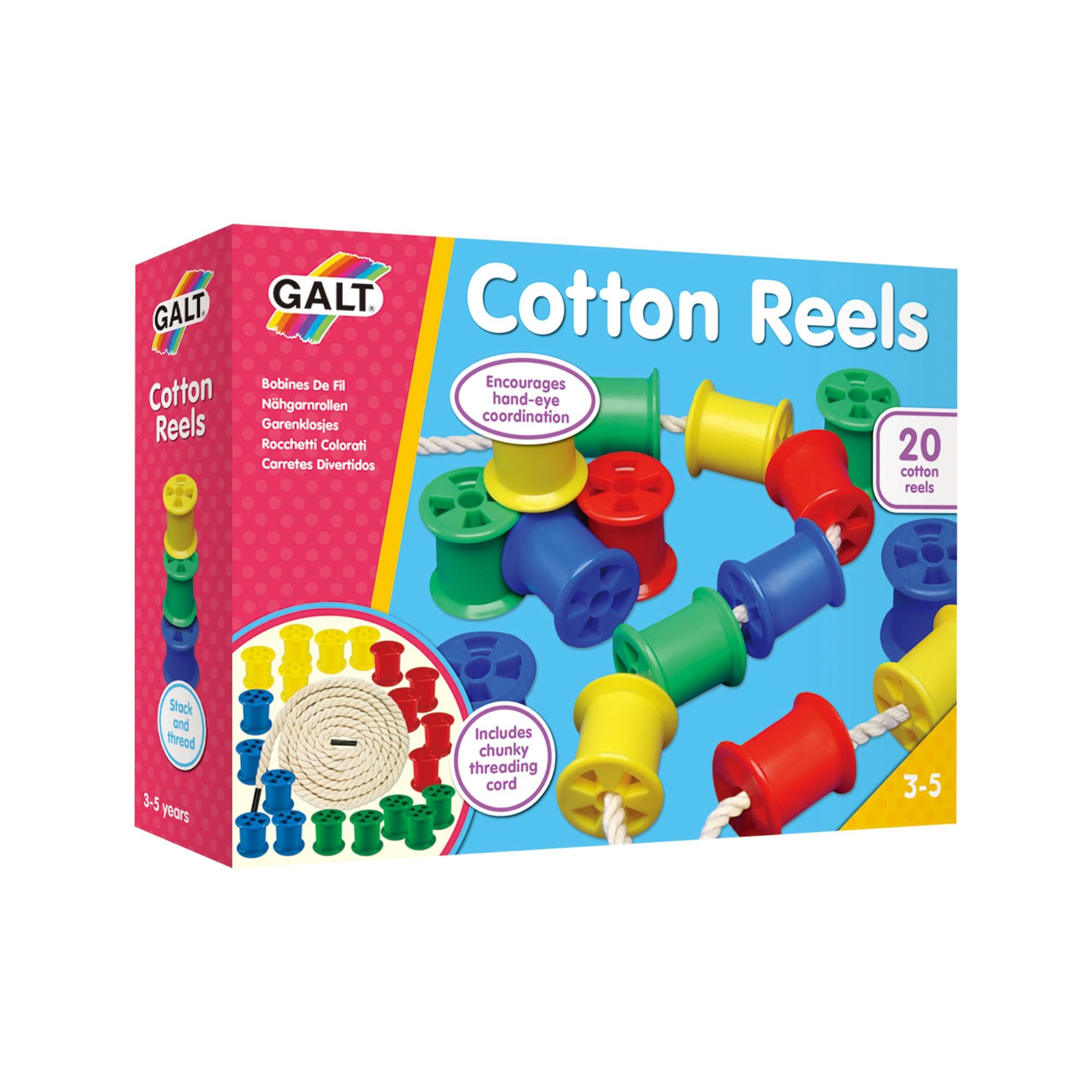 Galt Cotton Reels Threading Toy - Educational Stacking & Threading Set for Ages 3+ 7