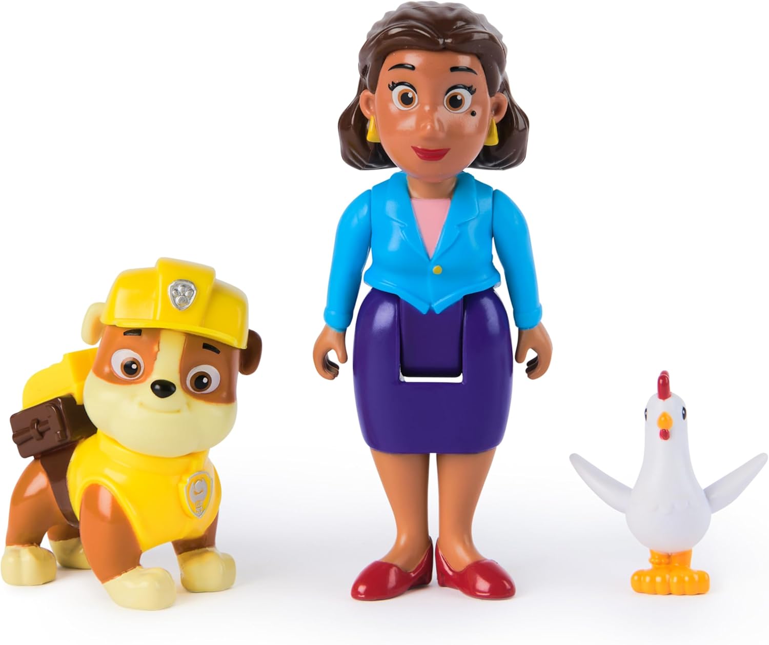 PAW Patrol Rubble, Mayor Goodway and Chickaletta Figures - Action Playset for Kids 3-9 Years 4